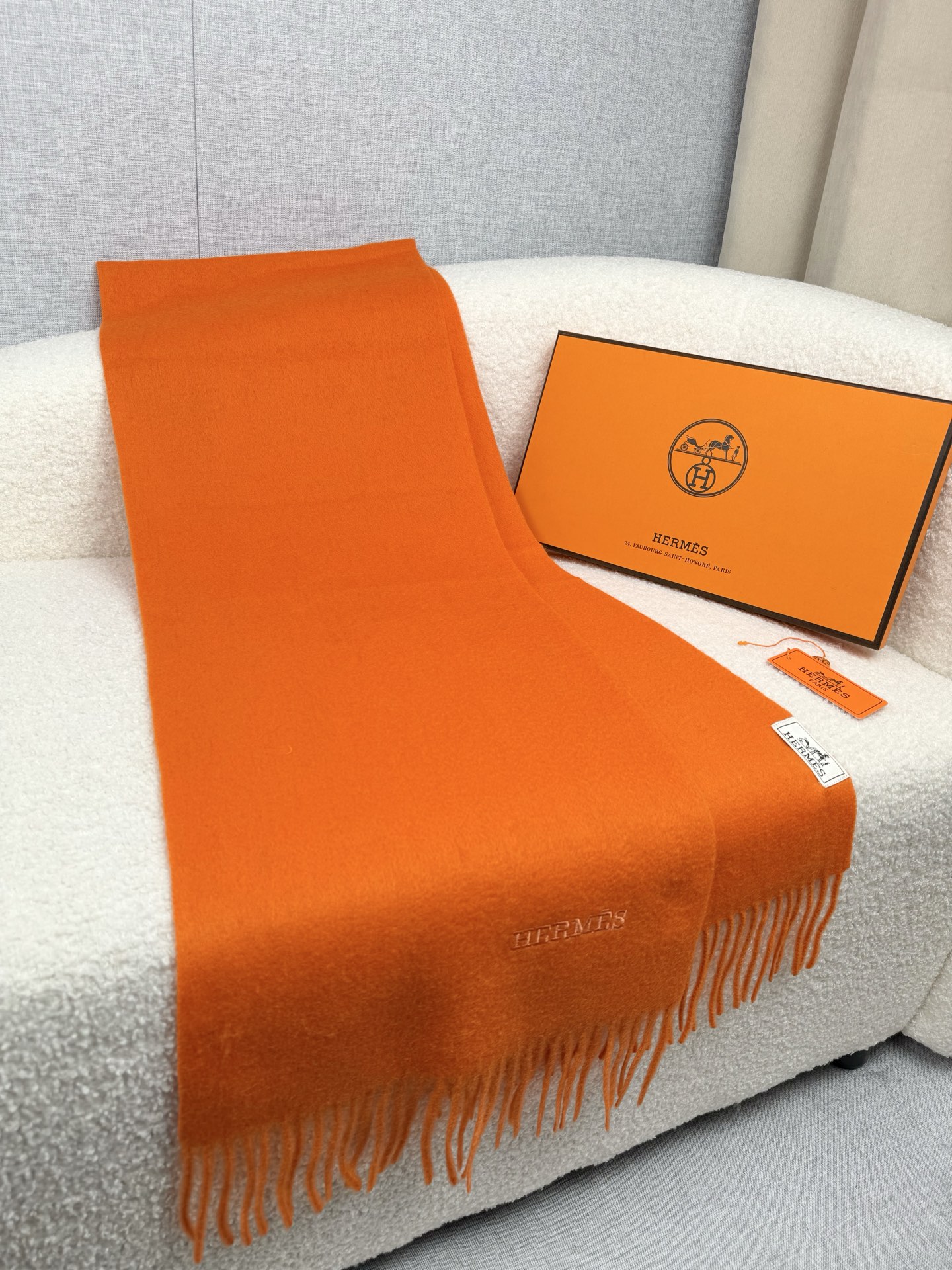 Cheap Hermes Cashmere scarf in 218263, $55 USD- [IB218263] - Replica Hermes Cashmere scarf