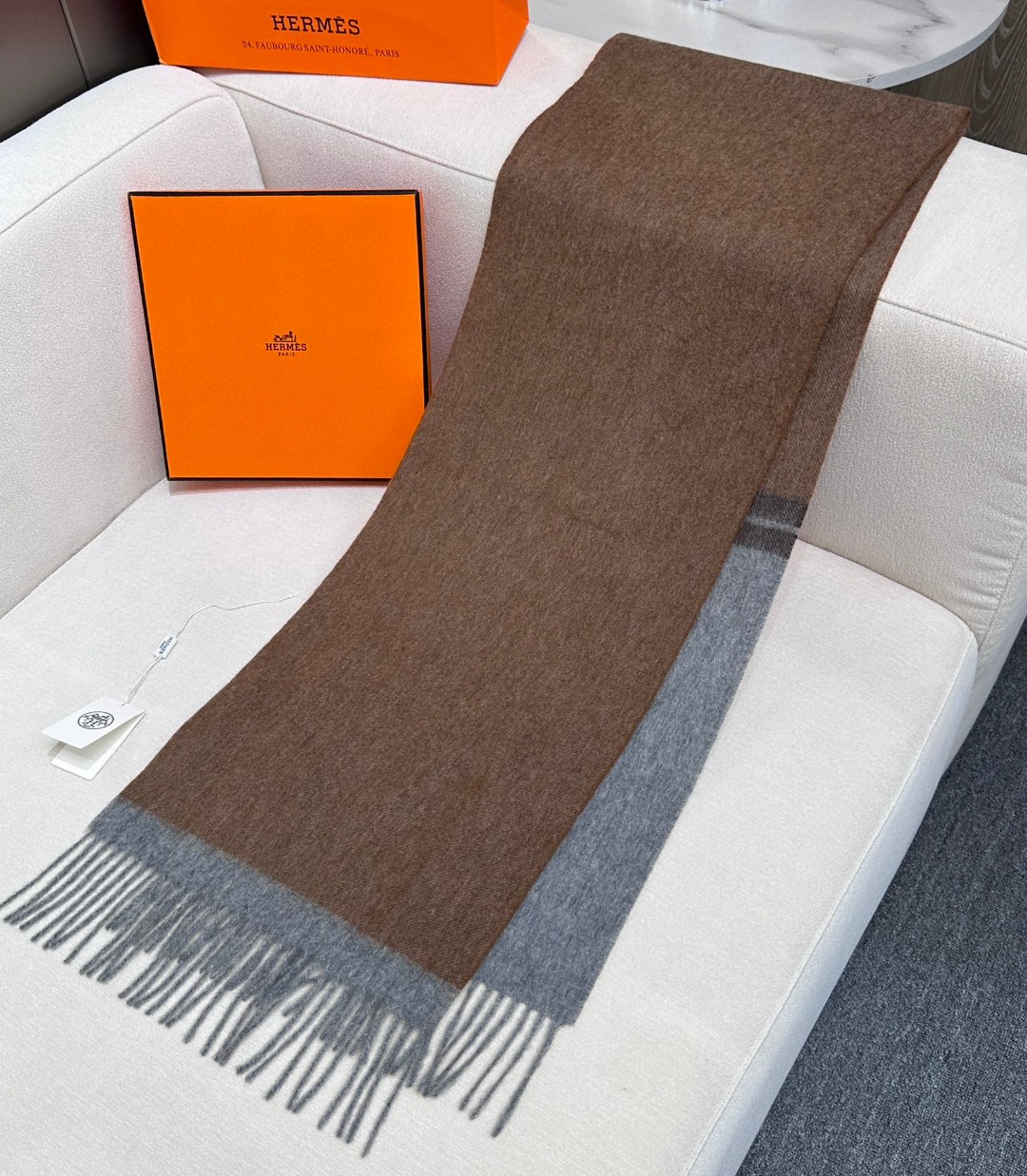 Cheap Hermes Cashmere scarf in 218271, $55 USD- [IB218271] - Replica Hermes Cashmere scarf