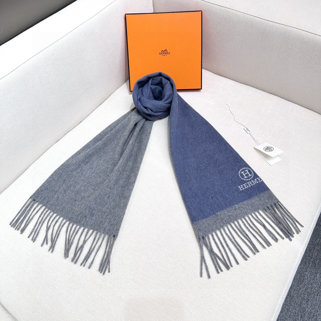 Cheap Hermes Cashmere scarf in 218272, $55 USD- [IB218272] - Replica Hermes Cashmere scarf