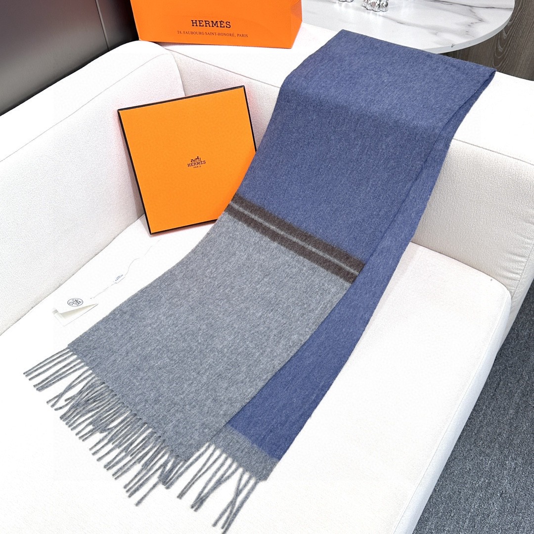 Cheap Hermes Cashmere scarf in 218272, $55 USD- [IB218272] - Replica Hermes Cashmere scarf