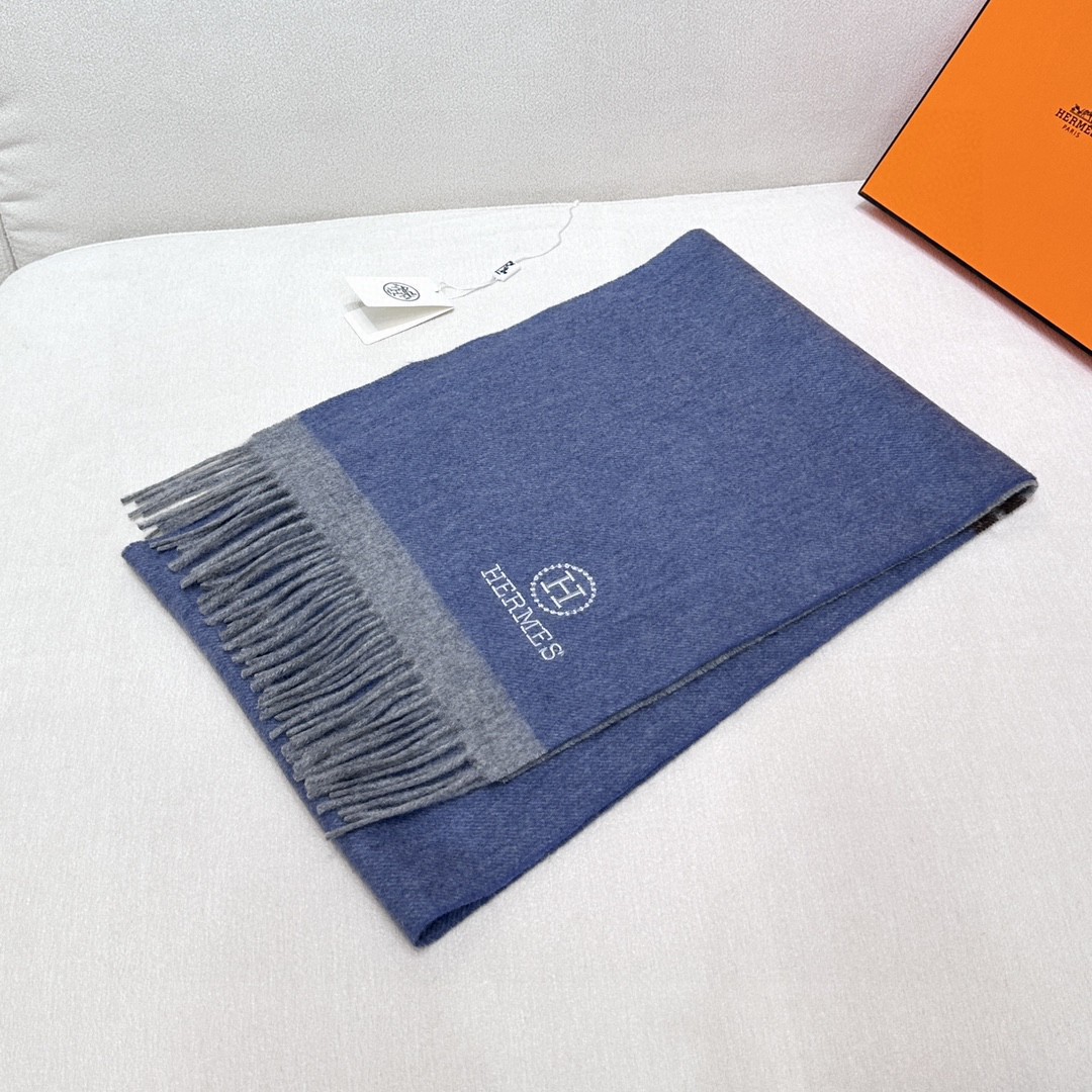 Cheap Hermes Cashmere scarf in 218272, $55 USD- [IB218272] - Replica Hermes Cashmere scarf