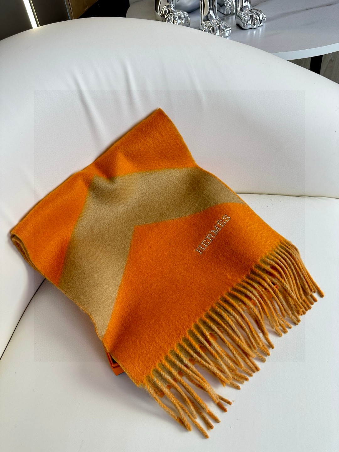 Cheap Hermes Cashmere scarf in 218278, $55 USD- [IB218278] - Replica Hermes Cashmere scarf