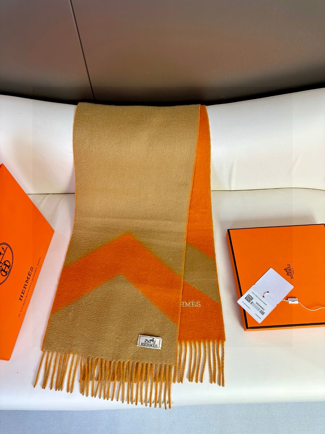 Cheap Hermes Cashmere scarf in 218278, $55 USD- [IB218278] - Replica Hermes Cashmere scarf