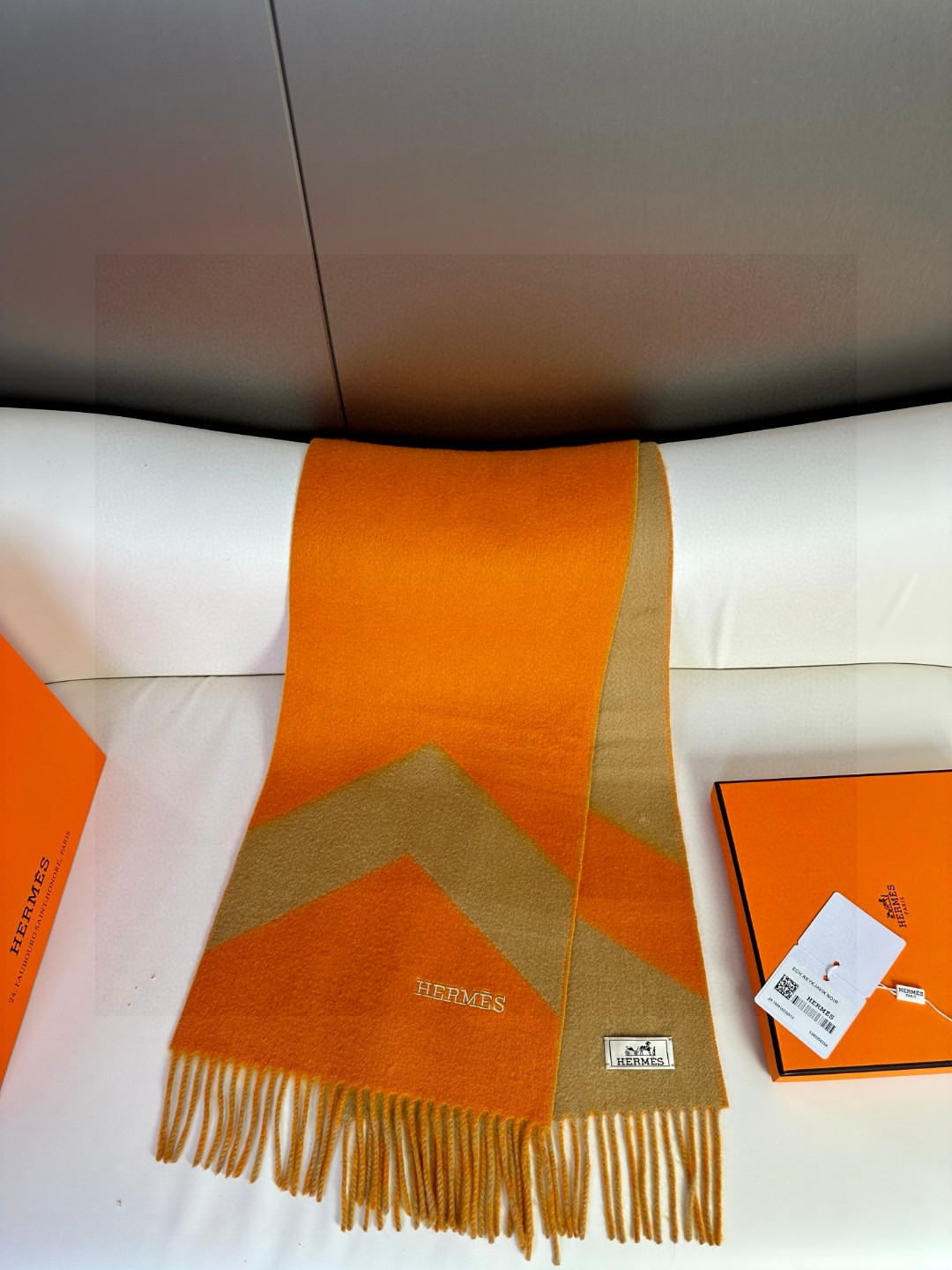 Cheap Hermes Cashmere scarf in 218278, $55 USD- [IB218278] - Replica Hermes Cashmere scarf