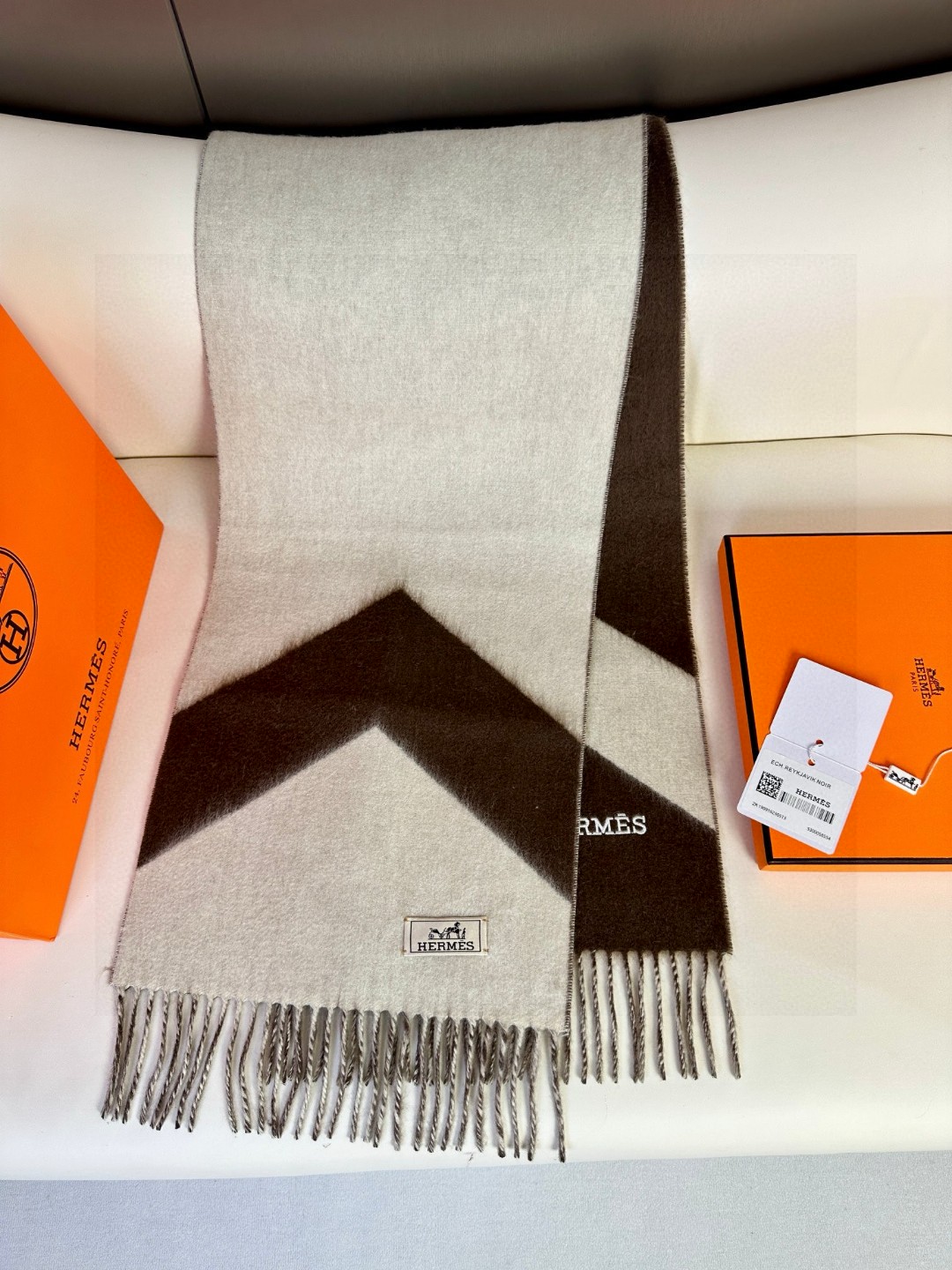 Cheap Hermes Cashmere scarf in 218279, $55 USD- [IB218279] - Replica Hermes Cashmere scarf