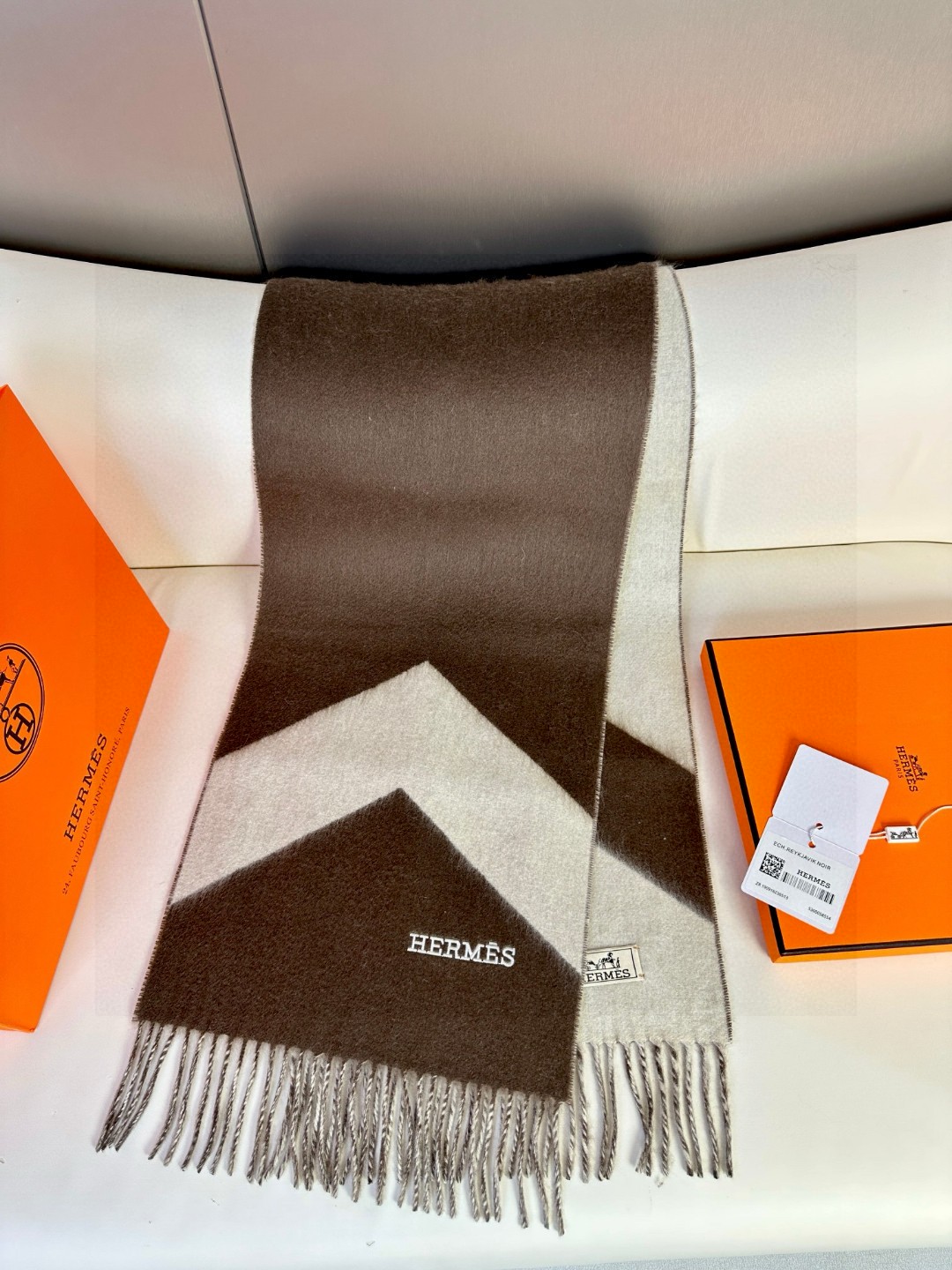 Cheap Hermes Cashmere scarf in 218279, $55 USD- [IB218279] - Replica Hermes Cashmere scarf