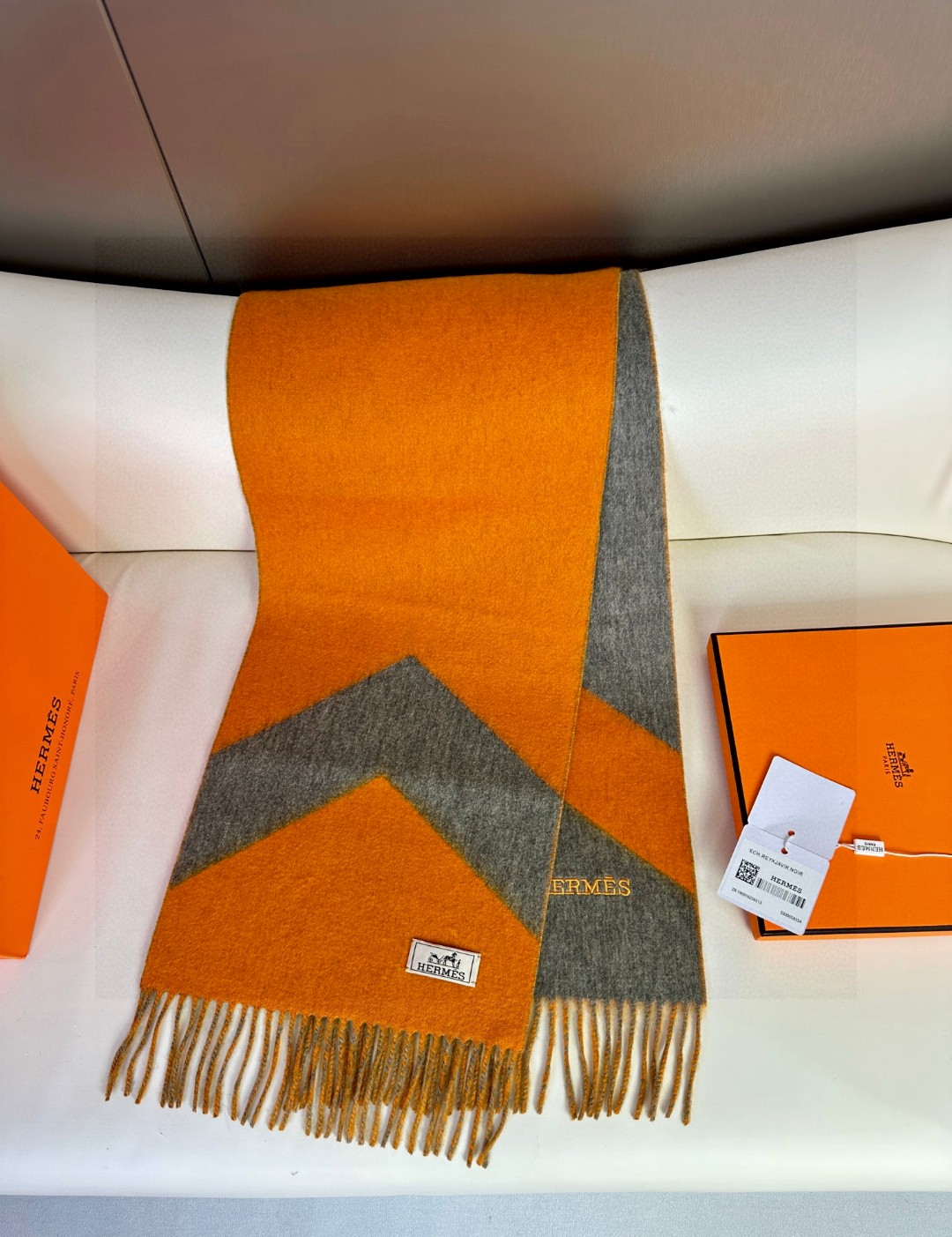 Cheap Hermes Cashmere scarf in 218280, $55 USD- [IB218280] - Replica Hermes Cashmere scarf