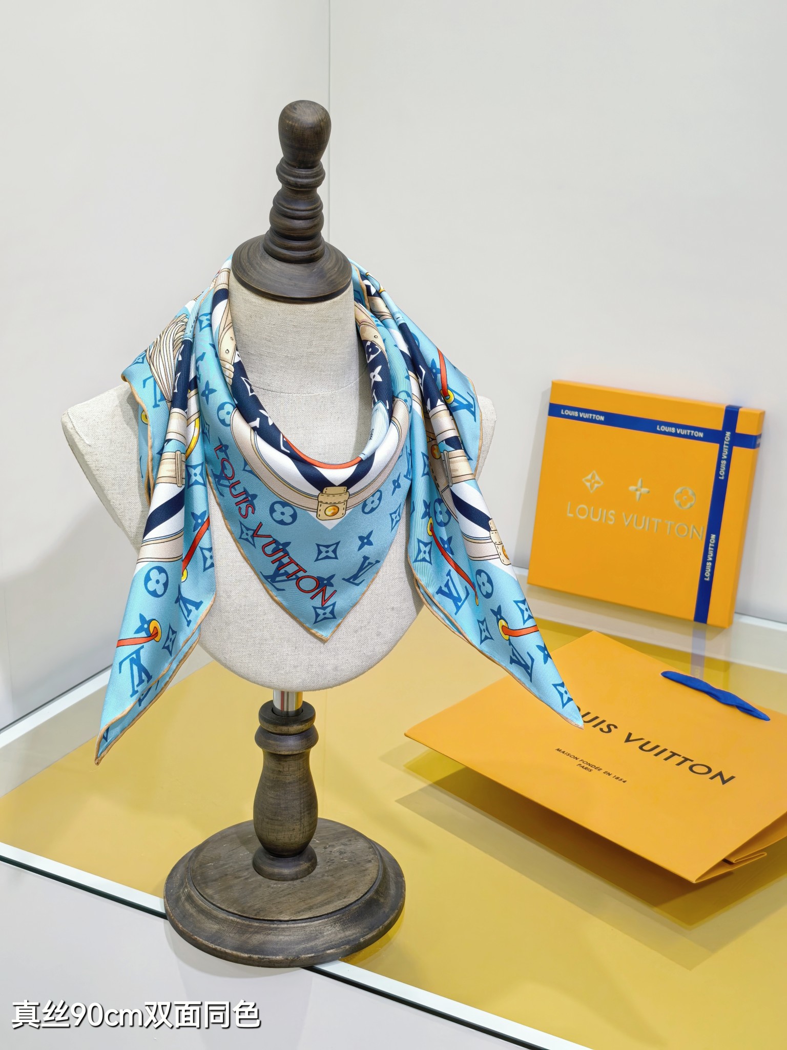 Cheap Louis Vuitton Lightweight Scarf in 218385, $55 USD- [IB218385] - Replica Louis Vuitton Lightweight Scarf