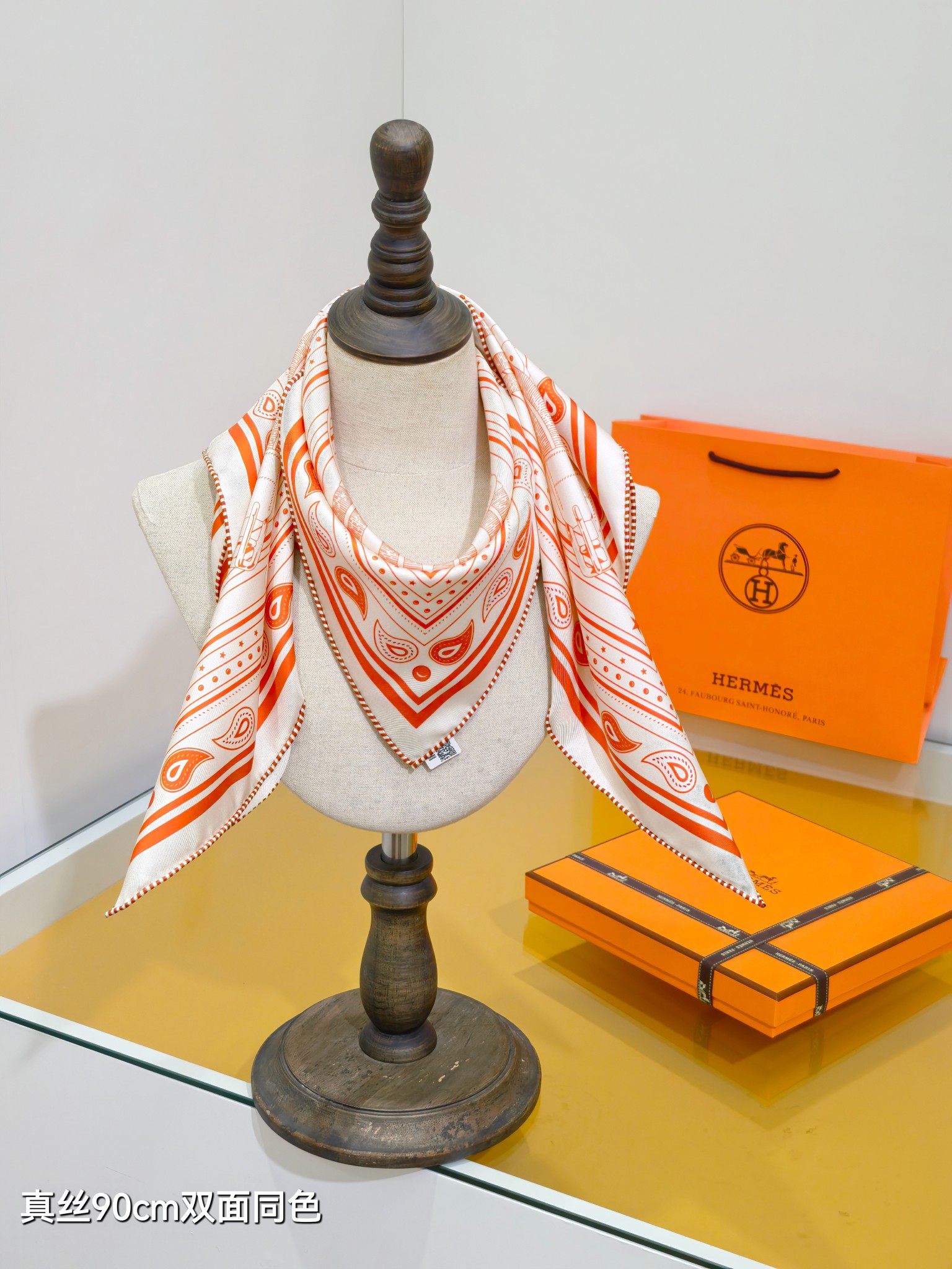Cheap Hermes Cashmere scarf in 218419, $50 USD- [IB218419] - Replica Hermes Cashmere scarf