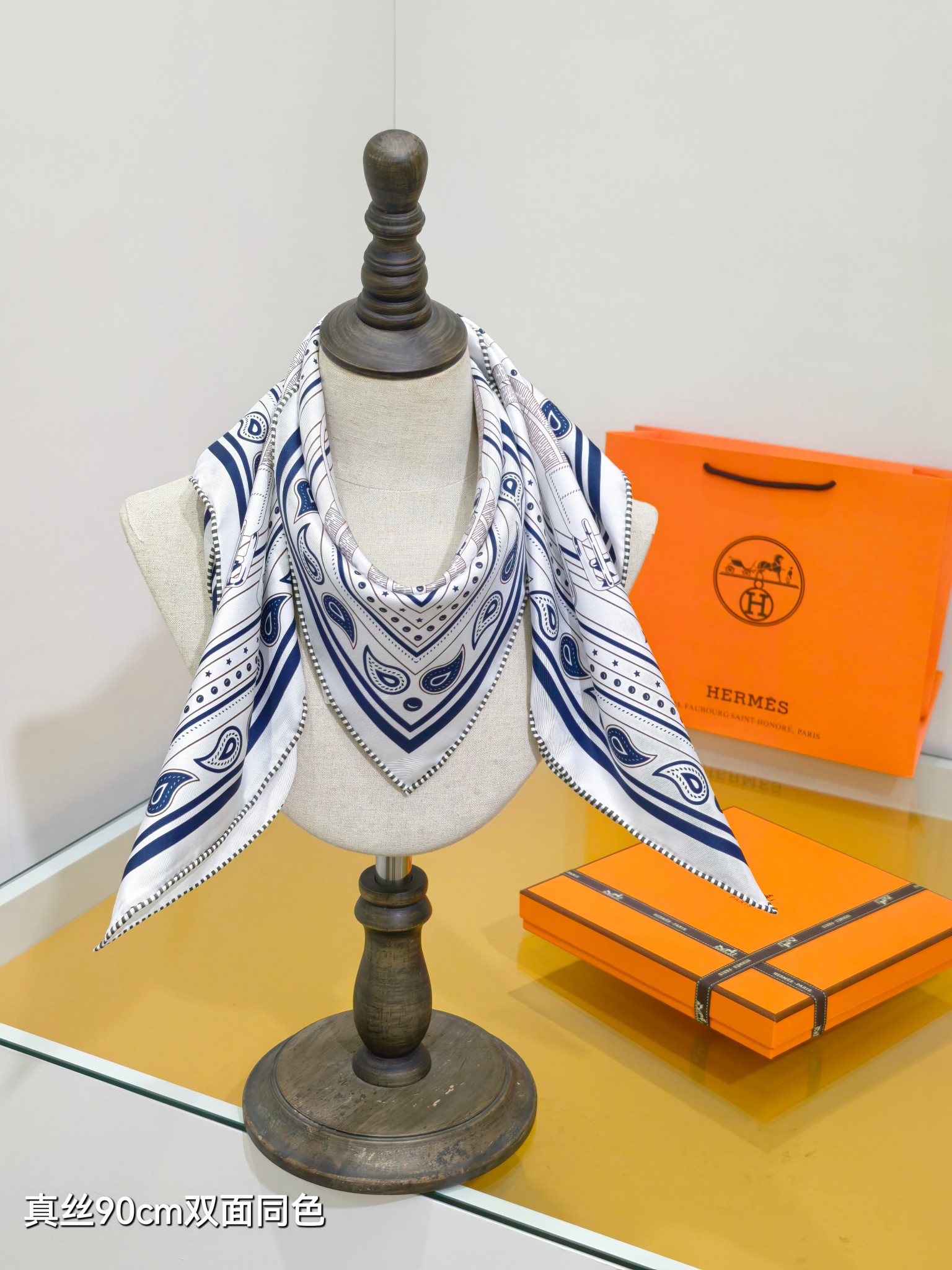 Cheap Hermes Cashmere scarf in 218421, $50 USD- [IB218421] - Replica Hermes Cashmere scarf