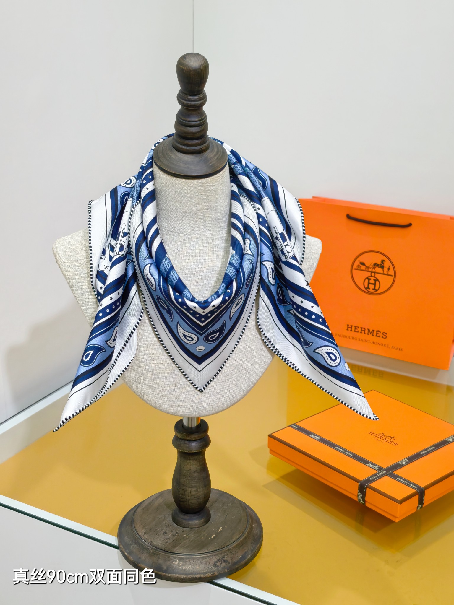 Cheap Hermes Cashmere scarf in 218422, $50 USD- [IB218422] - Replica Hermes Cashmere scarf