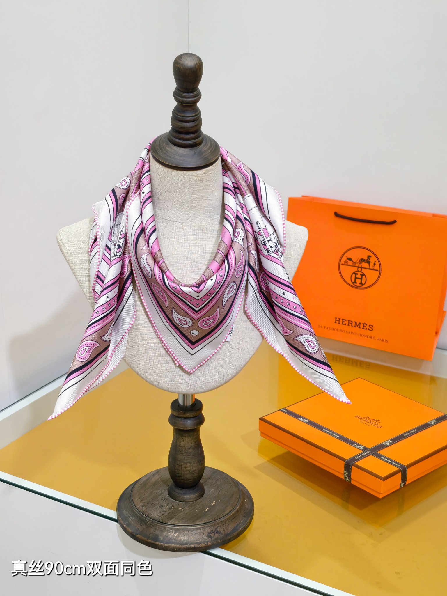 Cheap Hermes Cashmere scarf in 218423, $50 USD- [IB218423] - Replica Hermes Cashmere scarf