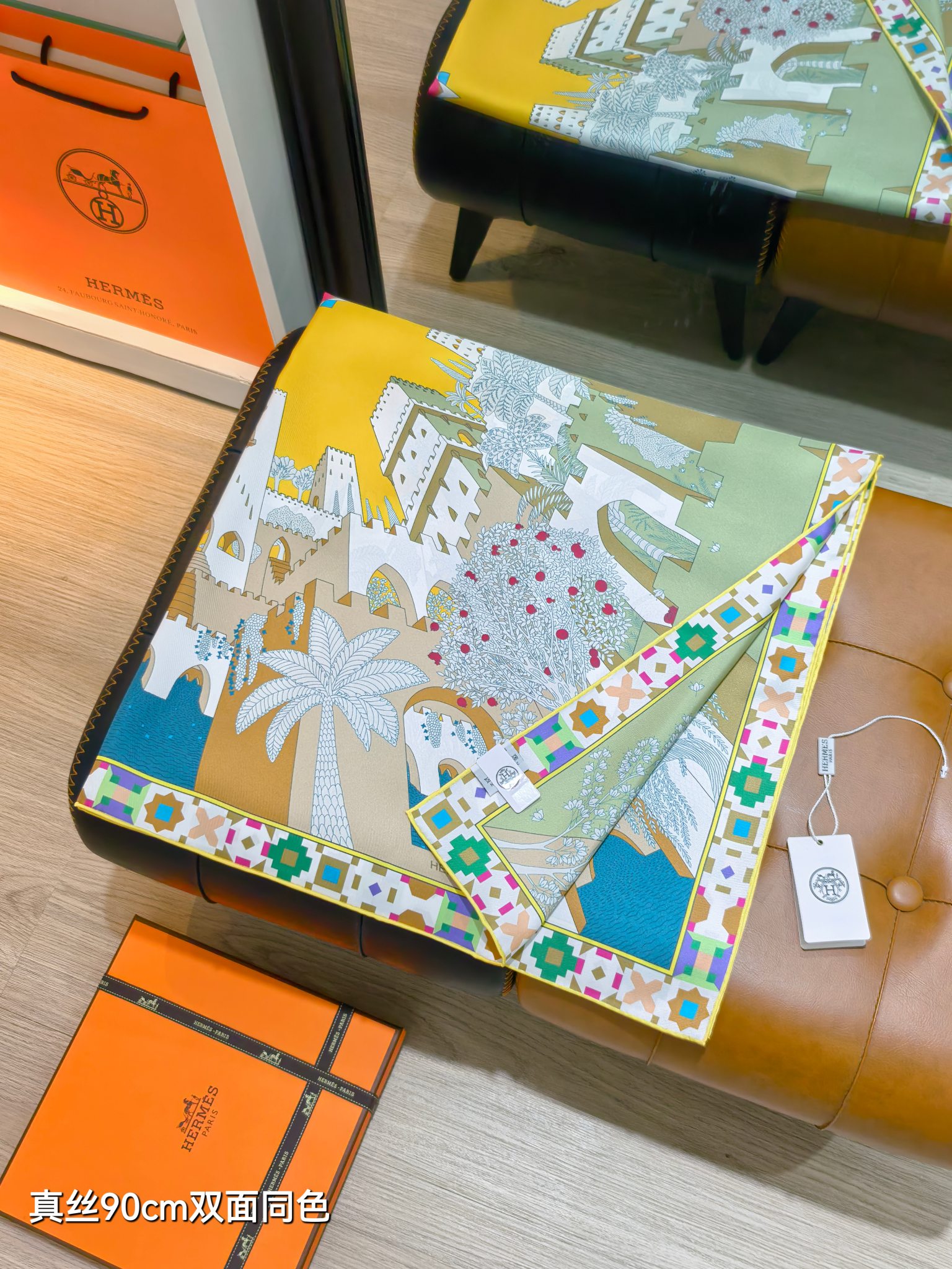 Cheap Hermes Cashmere scarf in 218428, $55 USD- [IB218428] - Replica Hermes Cashmere scarf