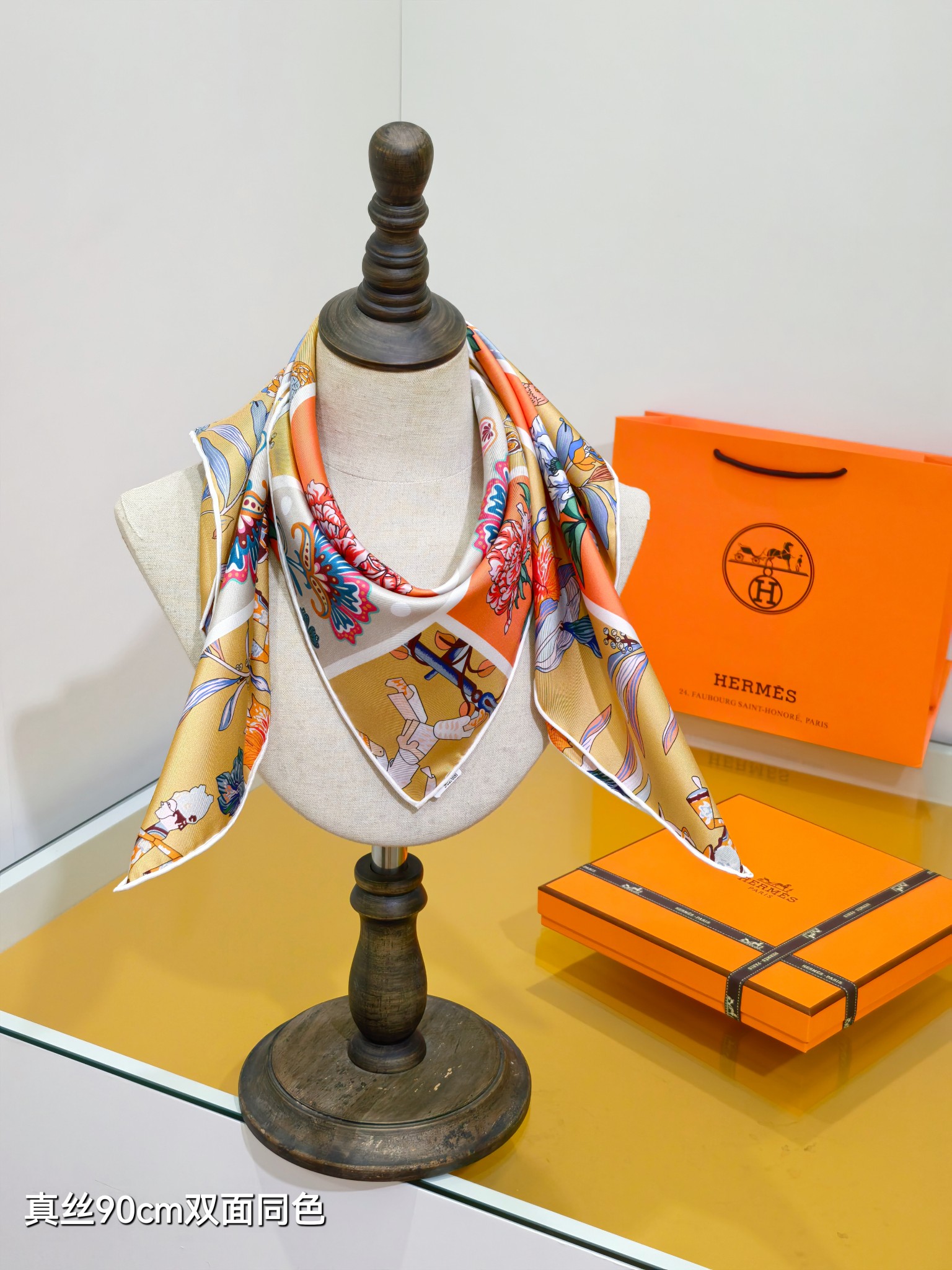 Cheap Hermes Cashmere scarf in 218433, $55 USD- [IB218433] - Replica Hermes Cashmere scarf