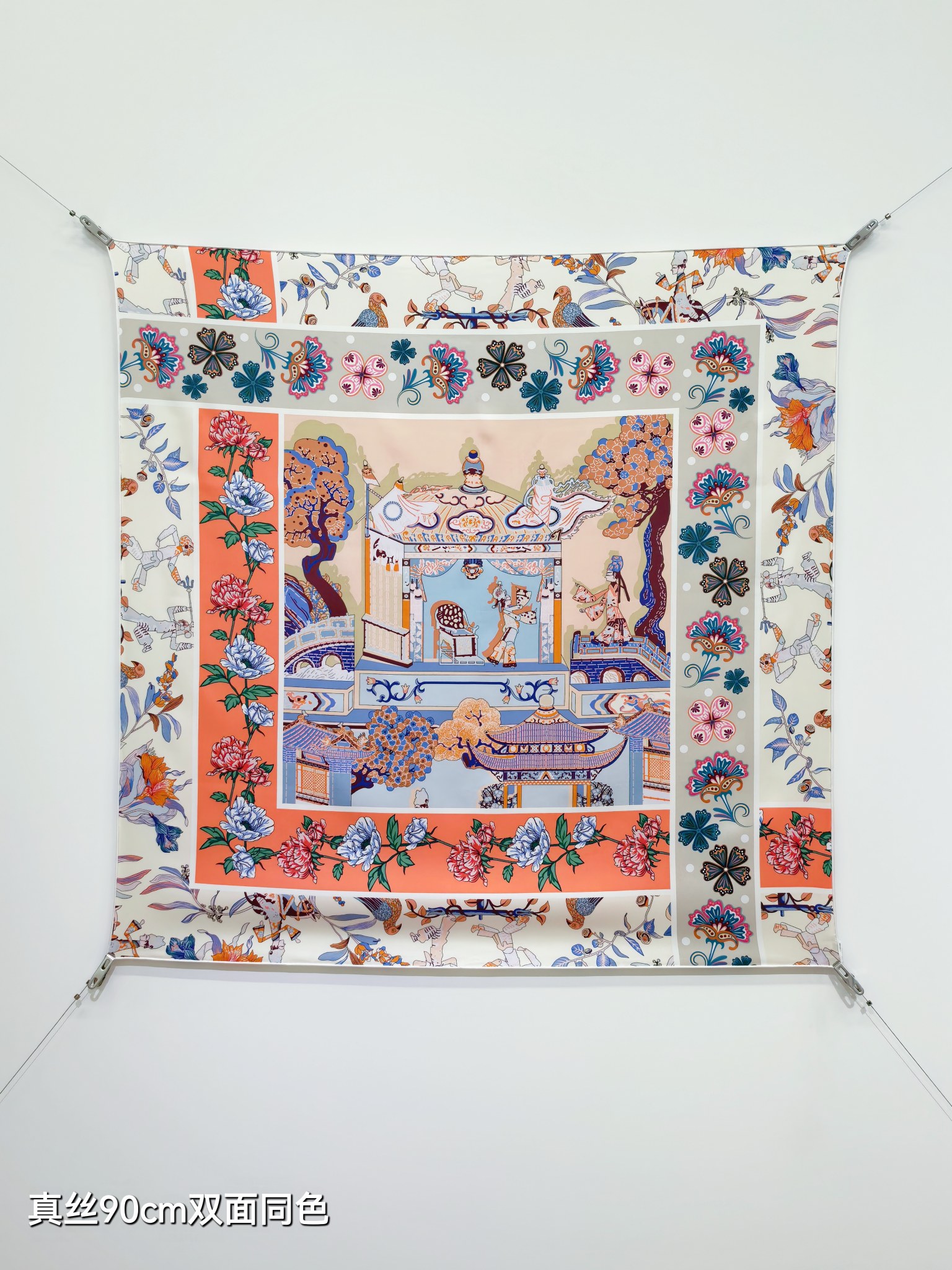 Cheap Hermes Cashmere scarf in 218434, $55 USD- [IB218434] - Replica Hermes Cashmere scarf