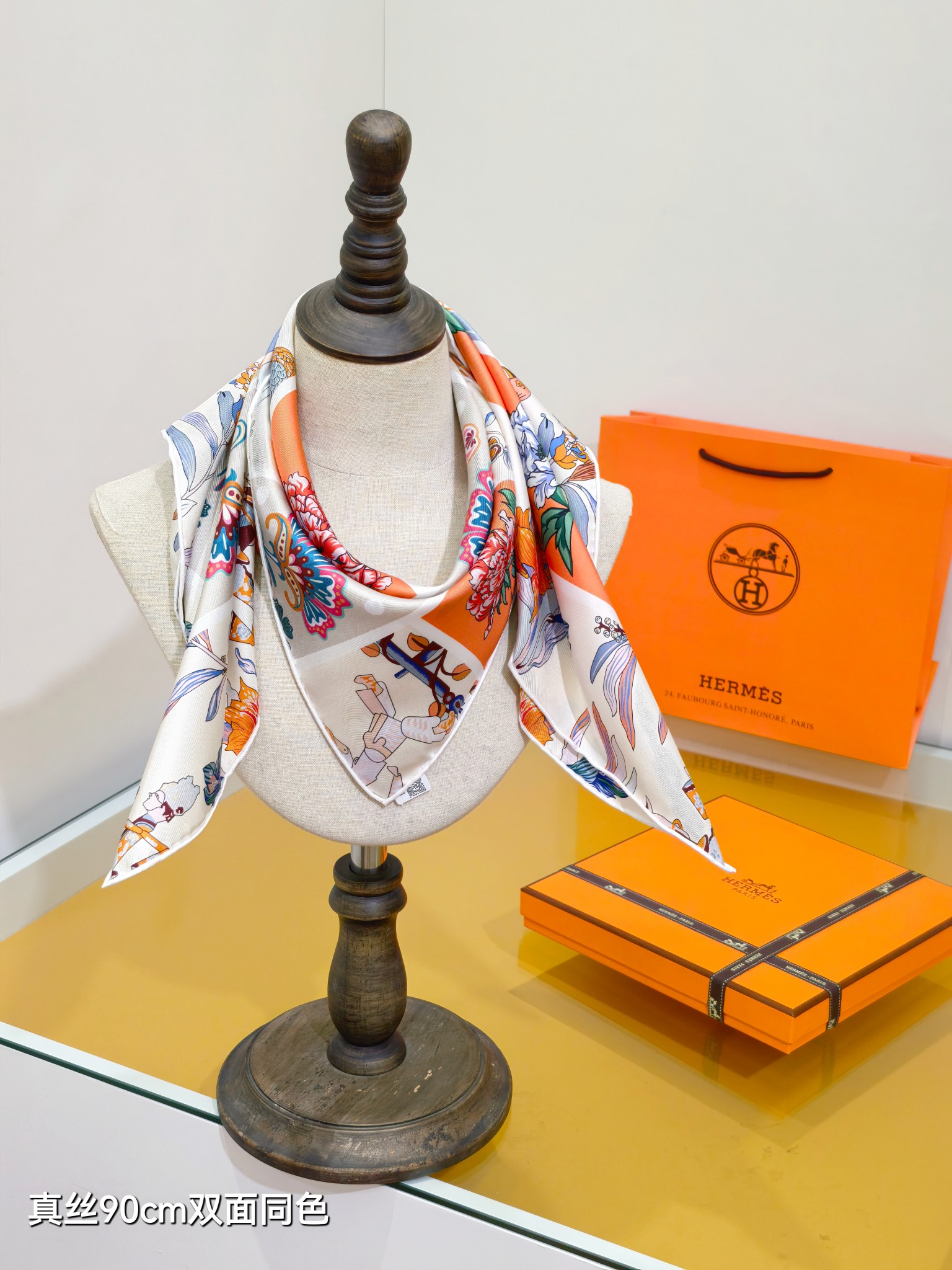 Cheap Hermes Cashmere scarf in 218434, $55 USD- [IB218434] - Replica Hermes Cashmere scarf