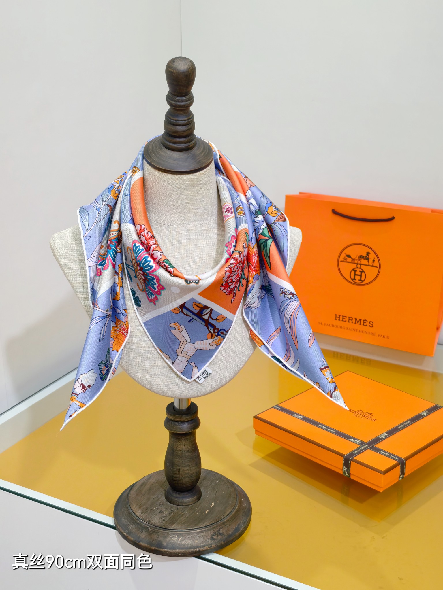Cheap Hermes Cashmere scarf in 218435, $55 USD- [IB218435] - Replica Hermes Cashmere scarf