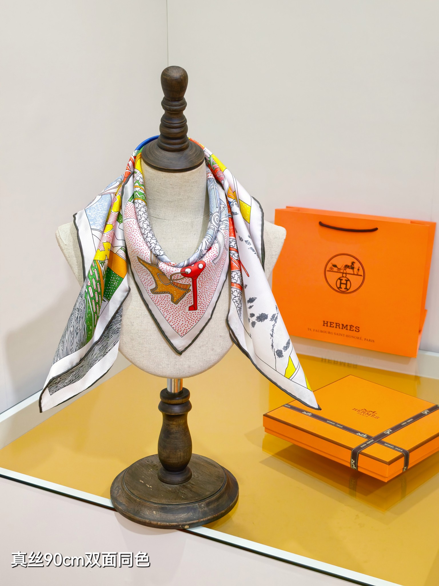 Cheap Hermes Cashmere scarf in 218456, $50 USD- [IB218456] - Replica Hermes Cashmere scarf