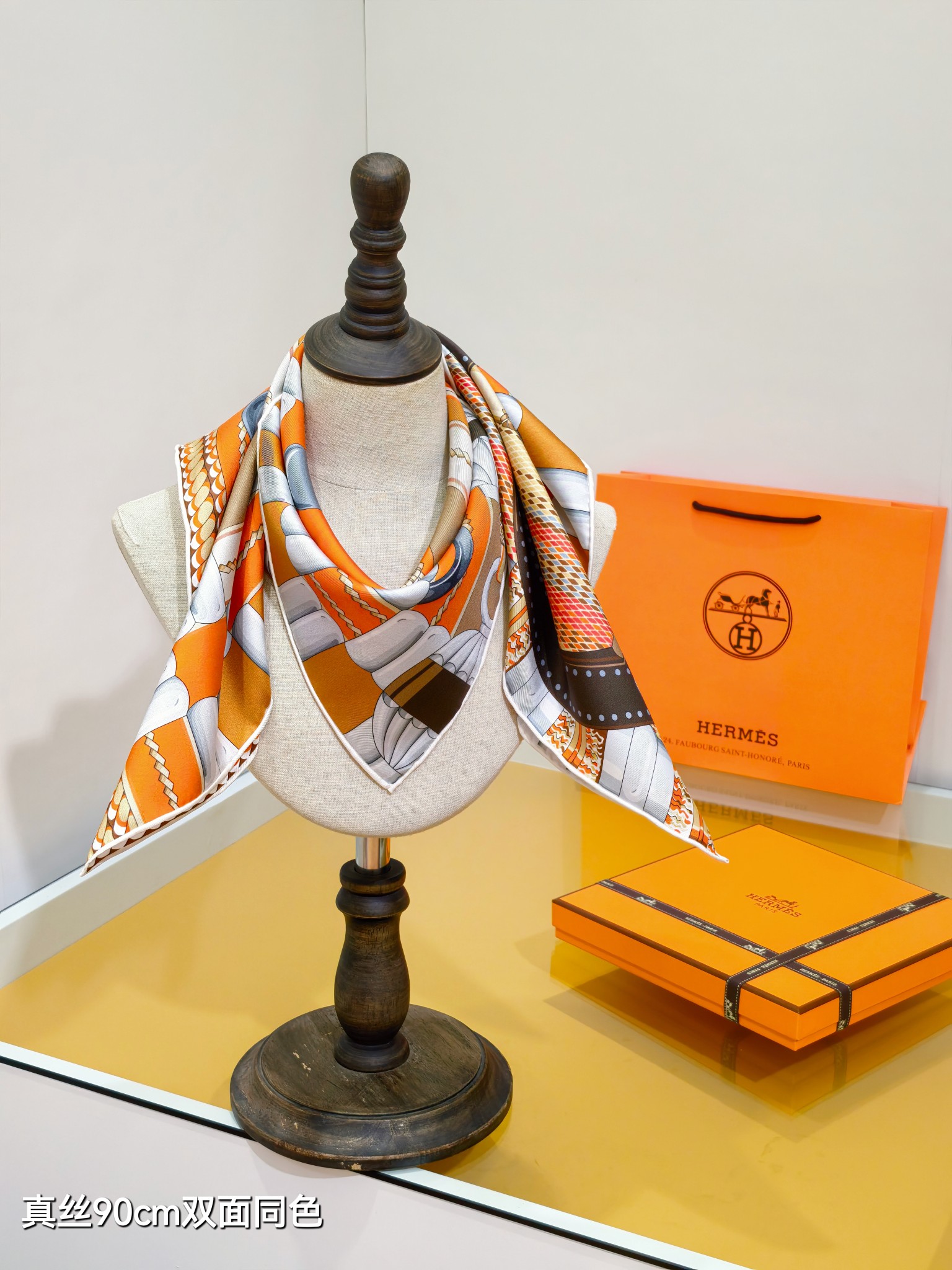 Cheap Hermes Cashmere scarf in 218466, $50 USD- [IB218466] - Replica Hermes Cashmere scarf