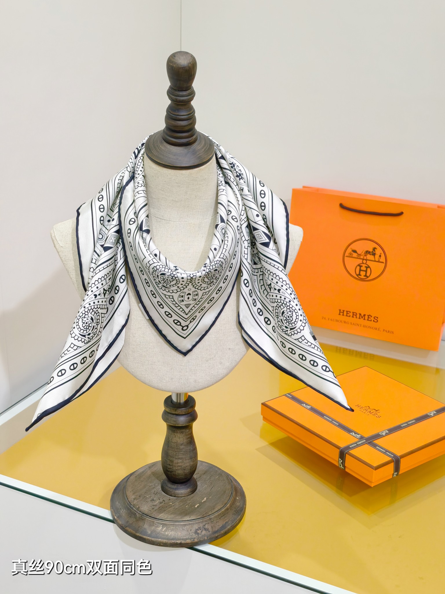 Cheap Hermes Cashmere scarf in 218471, $45 USD- [IB218471] - Replica Hermes Cashmere scarf