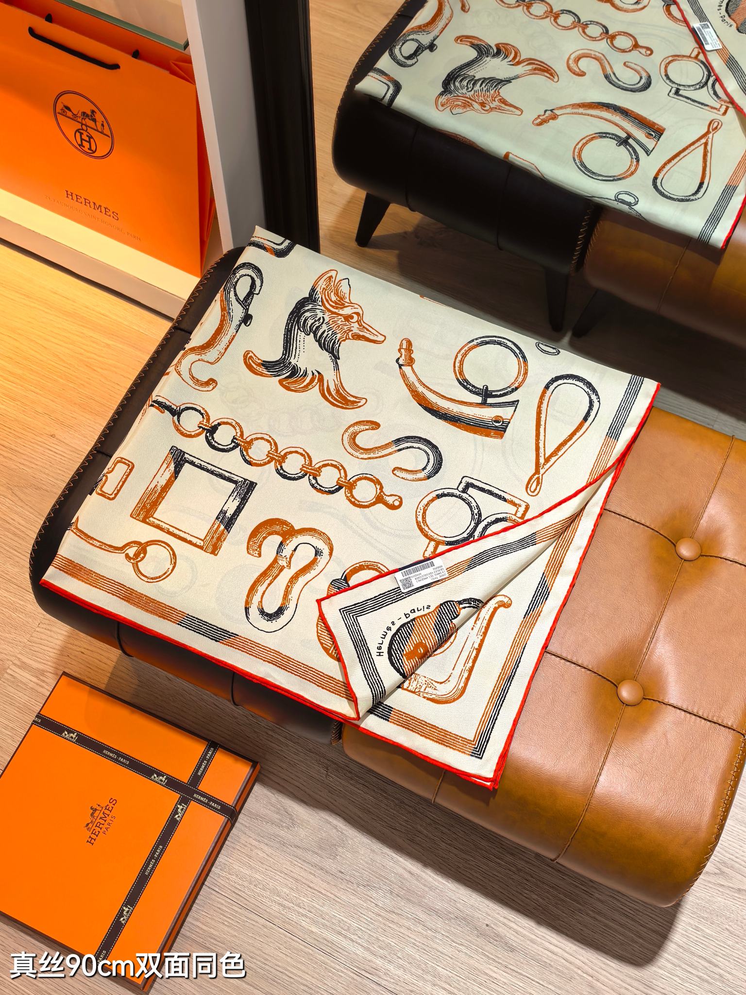Cheap Hermes Cashmere scarf in 218479, $45 USD- [IB218479] - Replica Hermes Cashmere scarf
