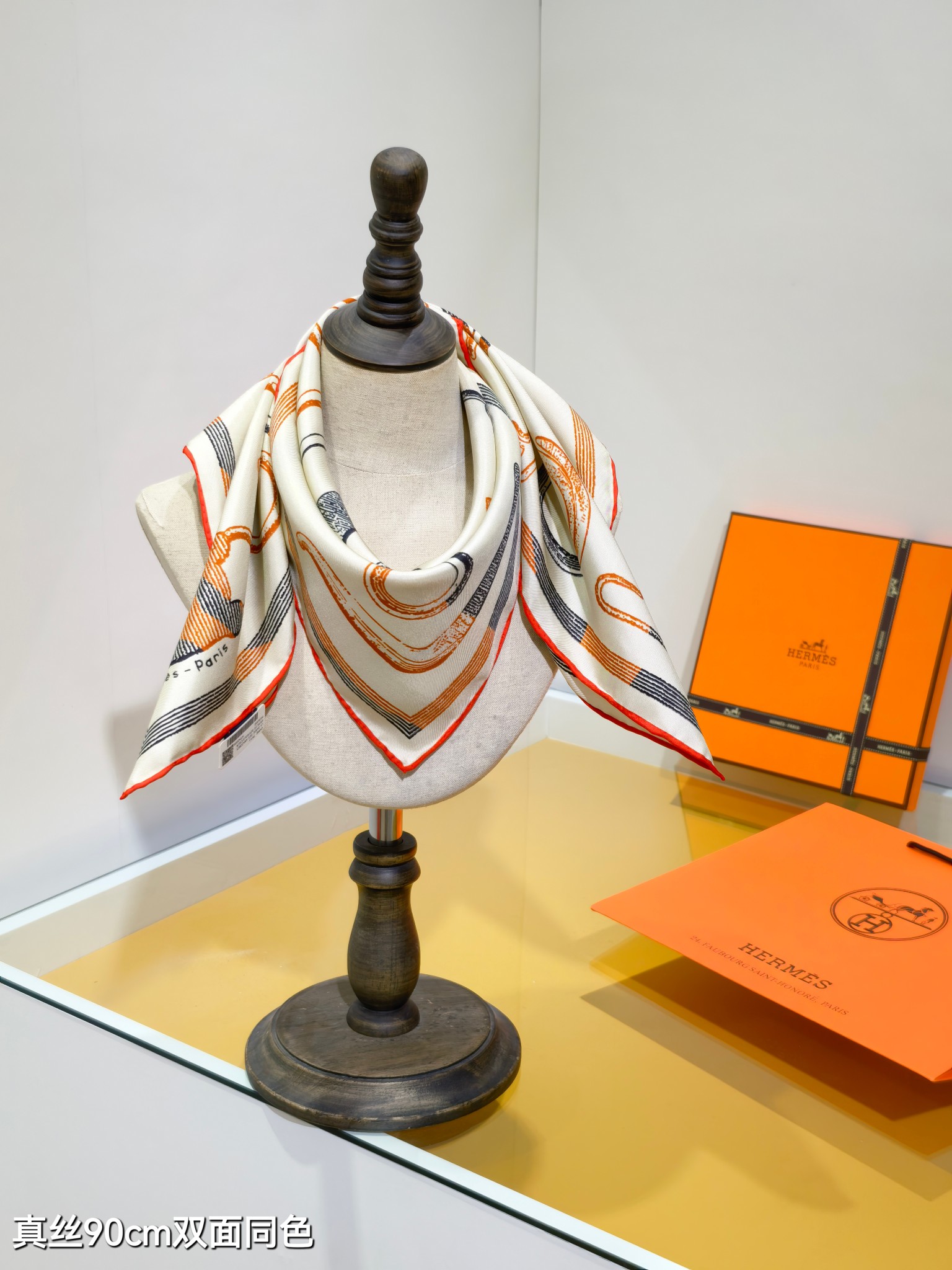 Cheap Hermes Cashmere scarf in 218479, $45 USD- [IB218479] - Replica Hermes Cashmere scarf