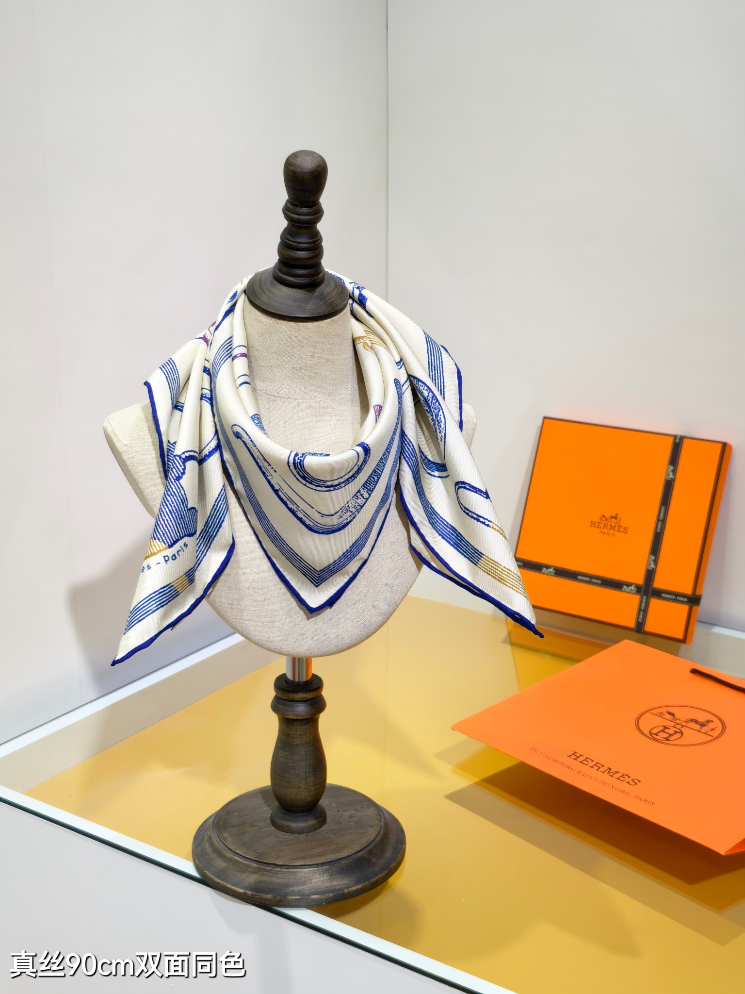 Cheap Hermes Cashmere scarf in 218480, $45 USD- [IB218480] - Replica Hermes Cashmere scarf