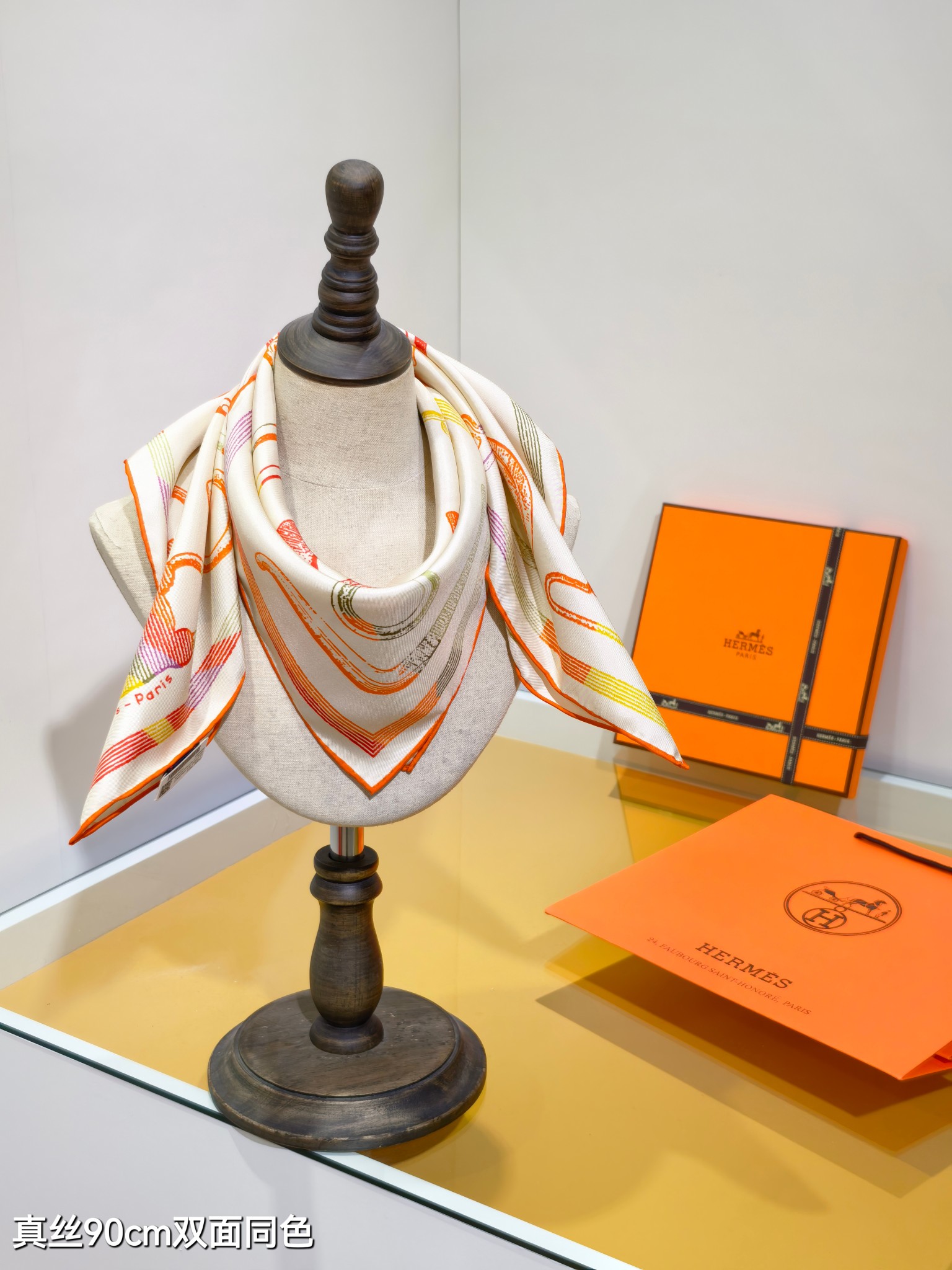 Cheap Hermes Cashmere scarf in 218481, $45 USD- [IB218481] - Replica Hermes Cashmere scarf