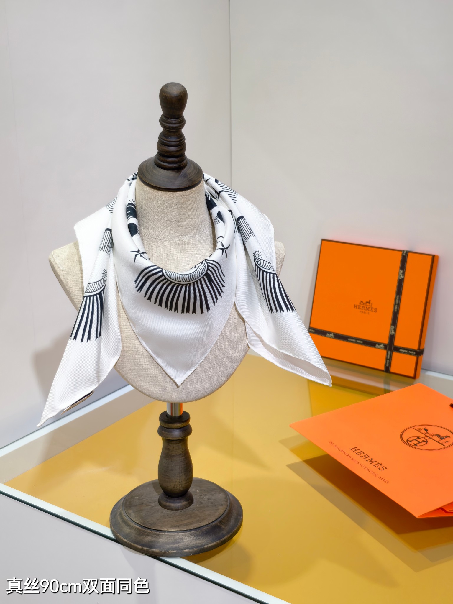 Cheap Hermes Cashmere scarf in 218483, $45 USD- [IB218483] - Replica Hermes Cashmere scarf
