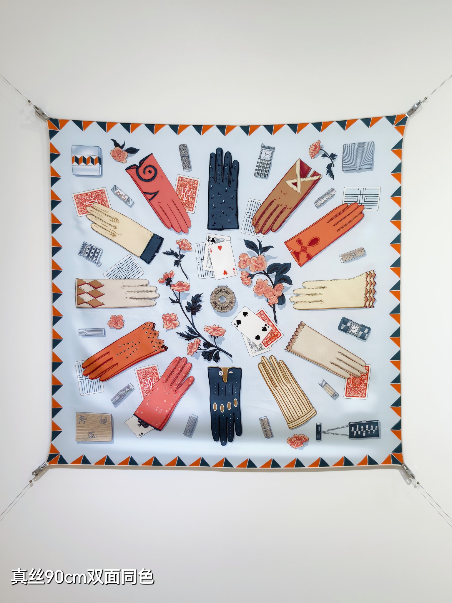 Cheap Hermes Cashmere scarf in 218487, $45 USD- [IB218487] - Replica Hermes Cashmere scarf