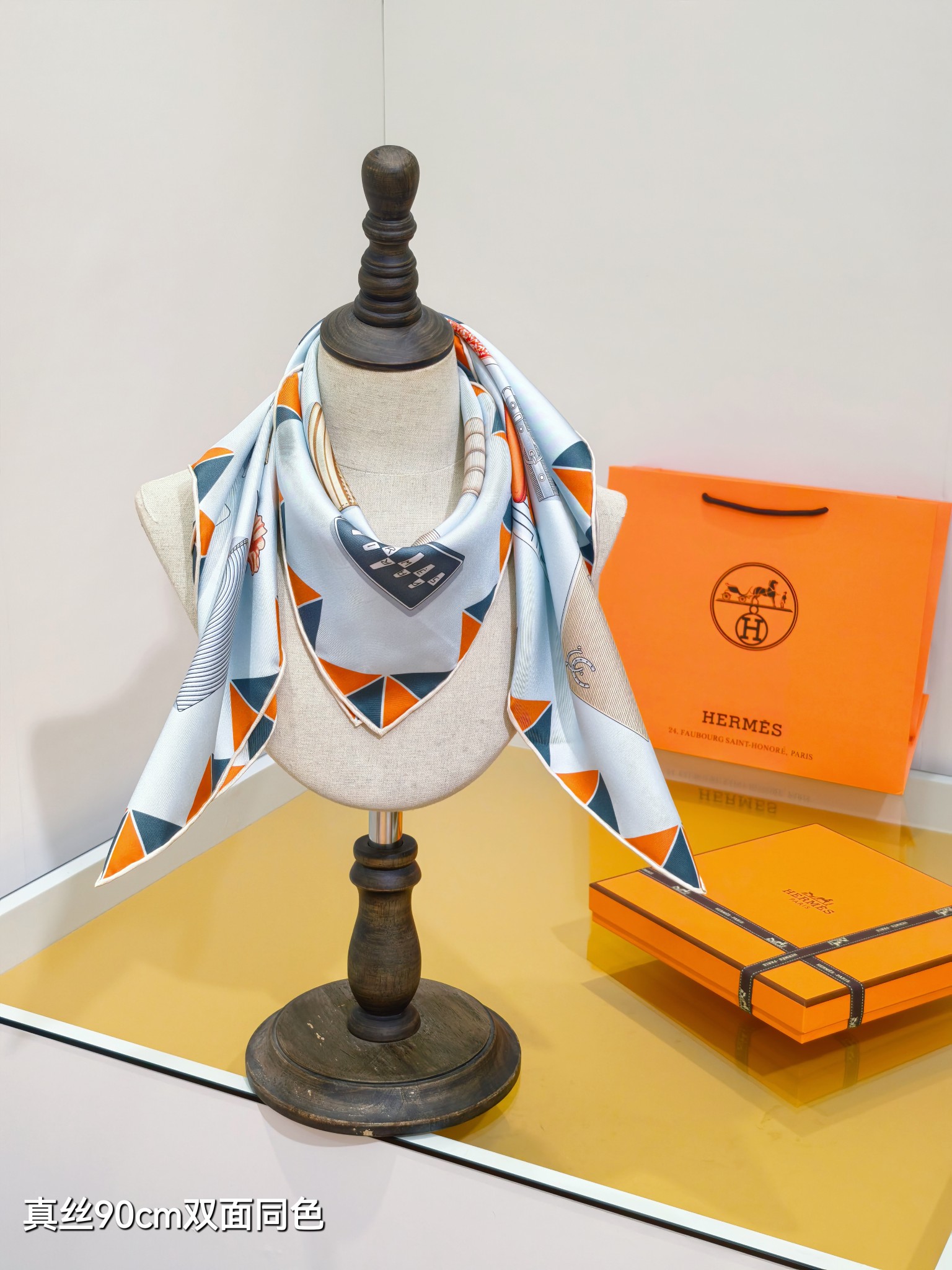Cheap Hermes Cashmere scarf in 218487, $45 USD- [IB218487] - Replica Hermes Cashmere scarf