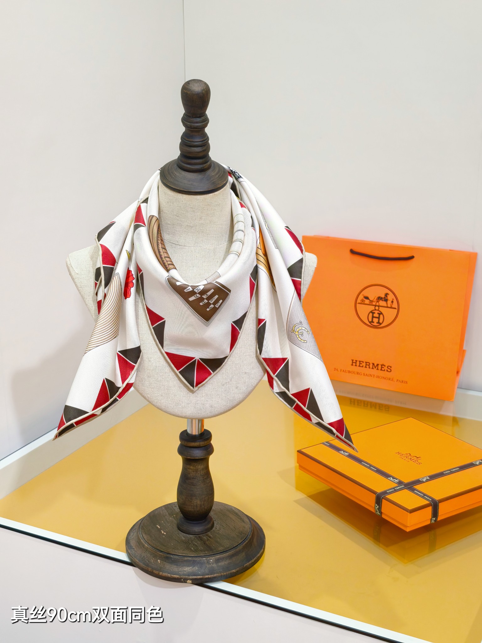 Cheap Hermes Cashmere scarf in 218490, $45 USD- [IB218490] - Replica Hermes Cashmere scarf