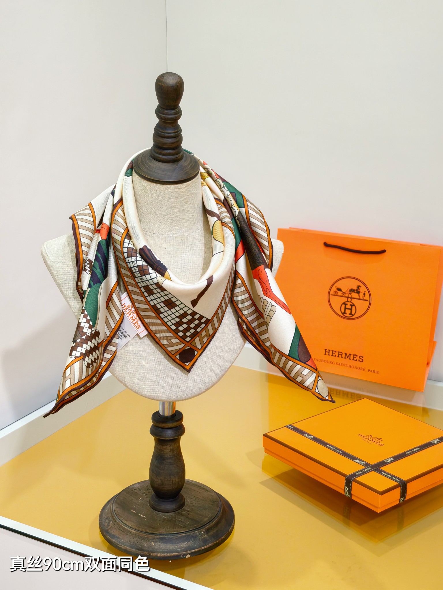 Cheap Hermes Cashmere scarf in 218491, $45 USD- [IB218491] - Replica Hermes Cashmere scarf