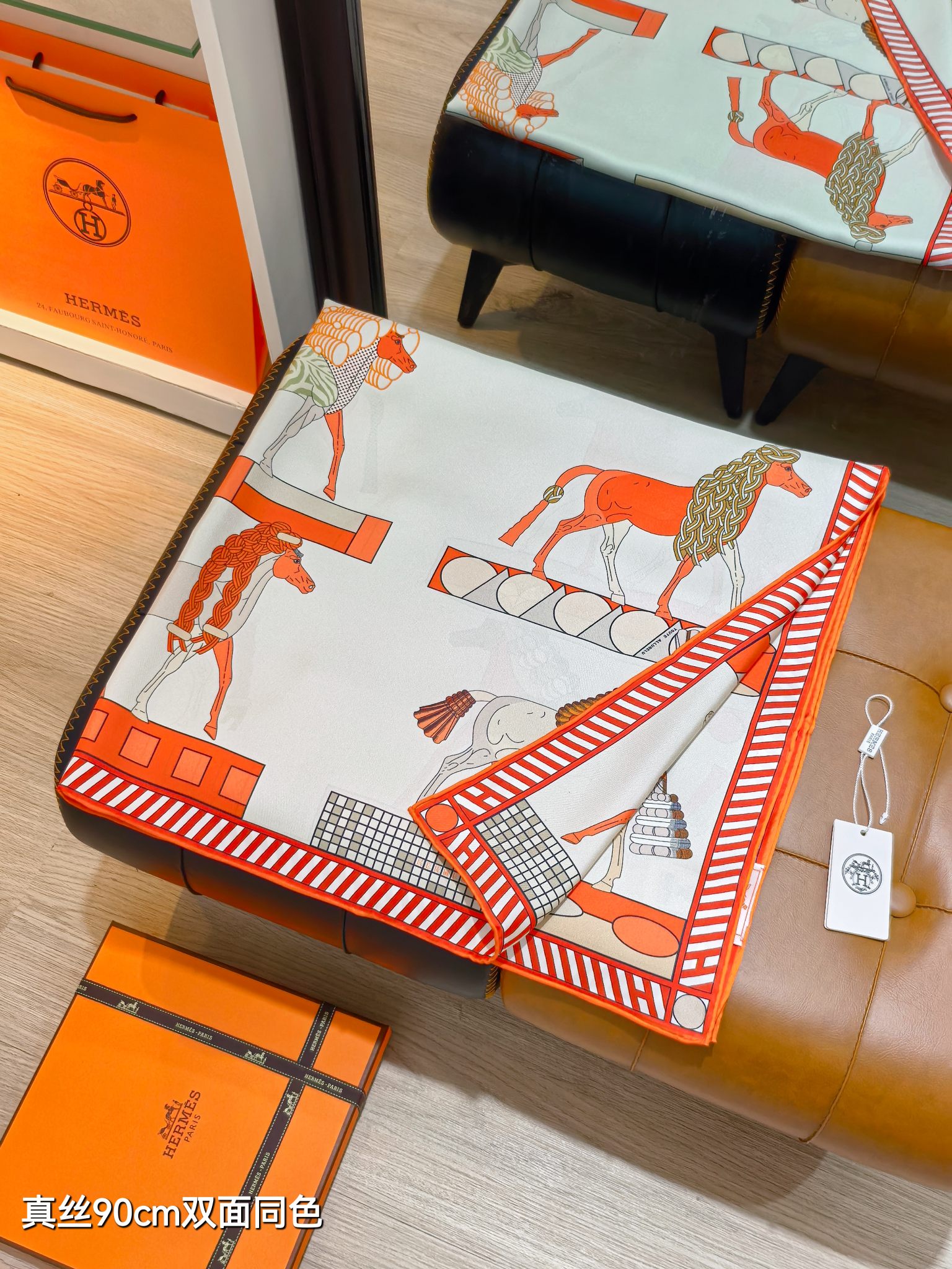 Cheap Hermes Cashmere scarf in 218492, $45 USD- [IB218492] - Replica Hermes Cashmere scarf
