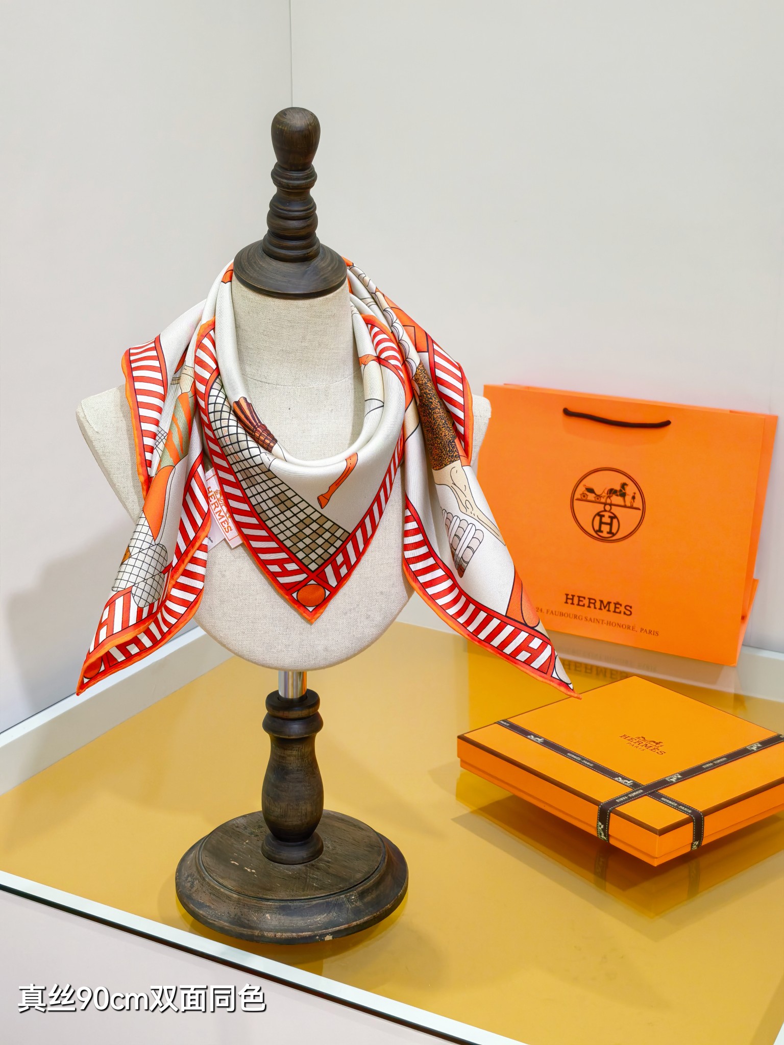 Cheap Hermes Cashmere scarf in 218492, $45 USD- [IB218492] - Replica Hermes Cashmere scarf