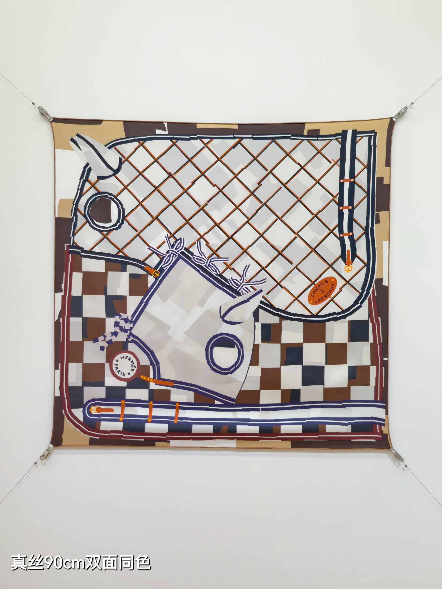 Cheap Hermes Cashmere scarf in 218495, $45 USD- [IB218495] - Replica Hermes Cashmere scarf