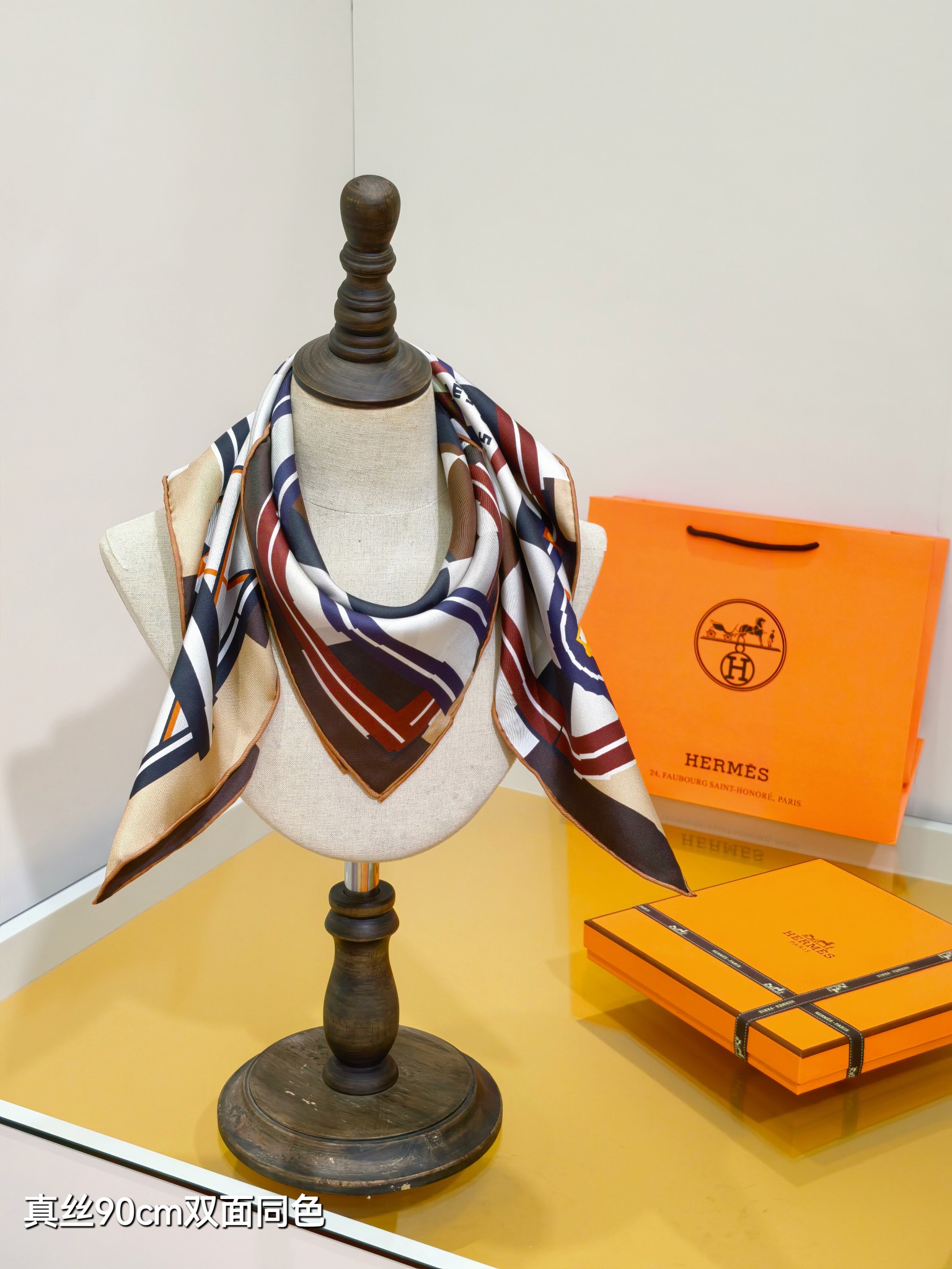 Cheap Hermes Cashmere scarf in 218495, $45 USD- [IB218495] - Replica Hermes Cashmere scarf