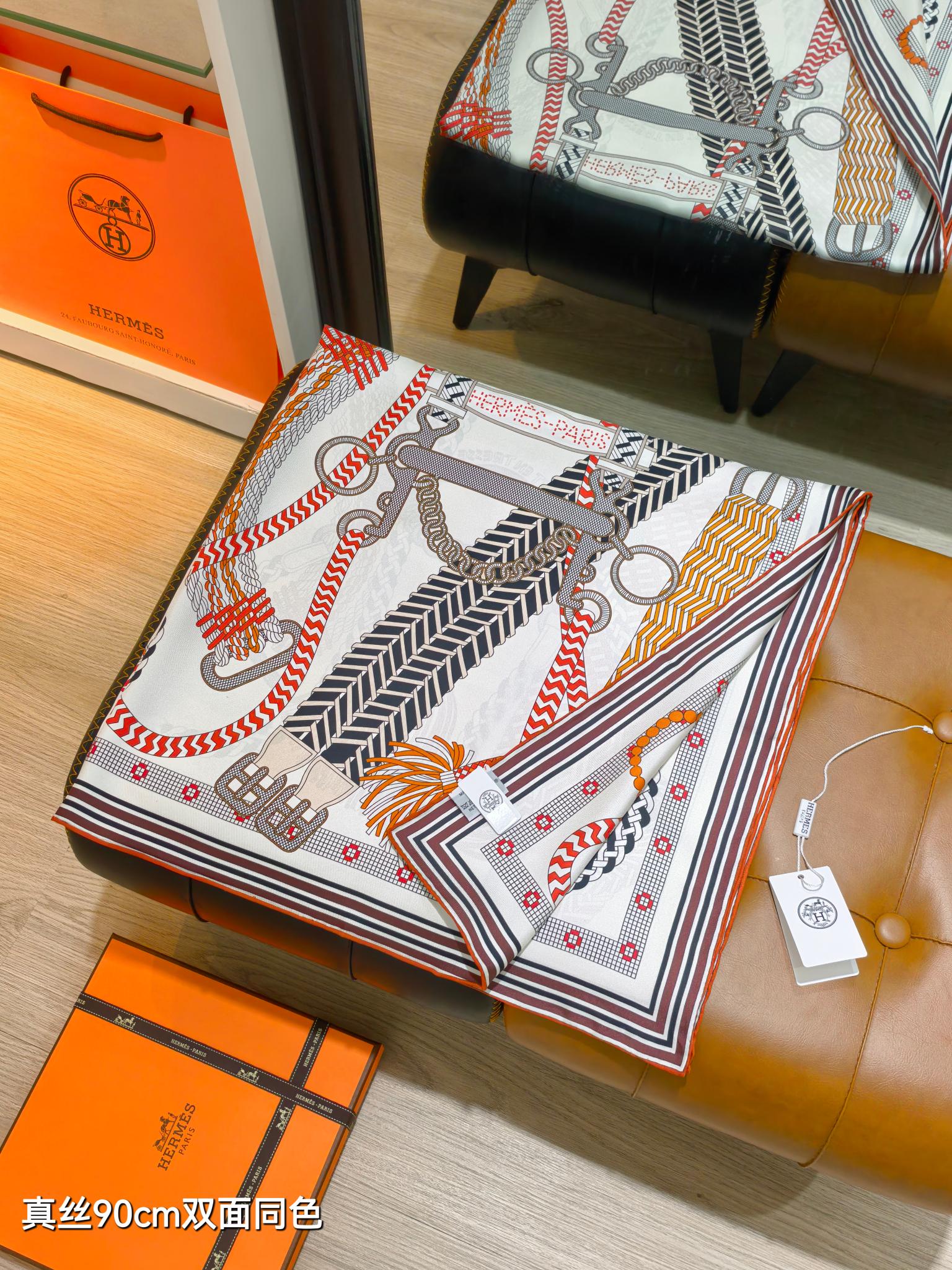 Cheap Hermes Cashmere scarf in 218497, $45 USD- [IB218497] - Replica Hermes Cashmere scarf
