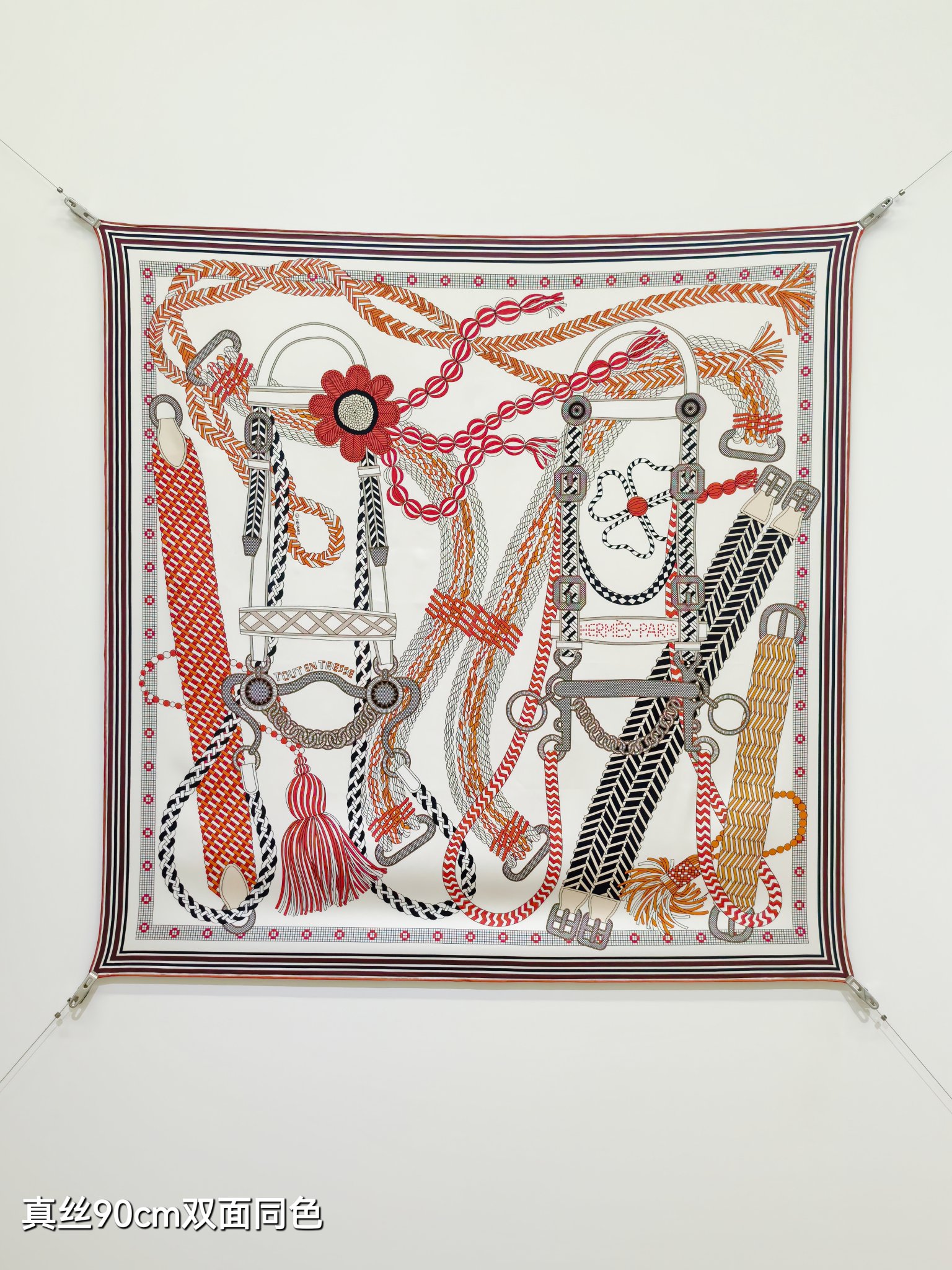 Cheap Hermes Cashmere scarf in 218497, $45 USD- [IB218497] - Replica Hermes Cashmere scarf