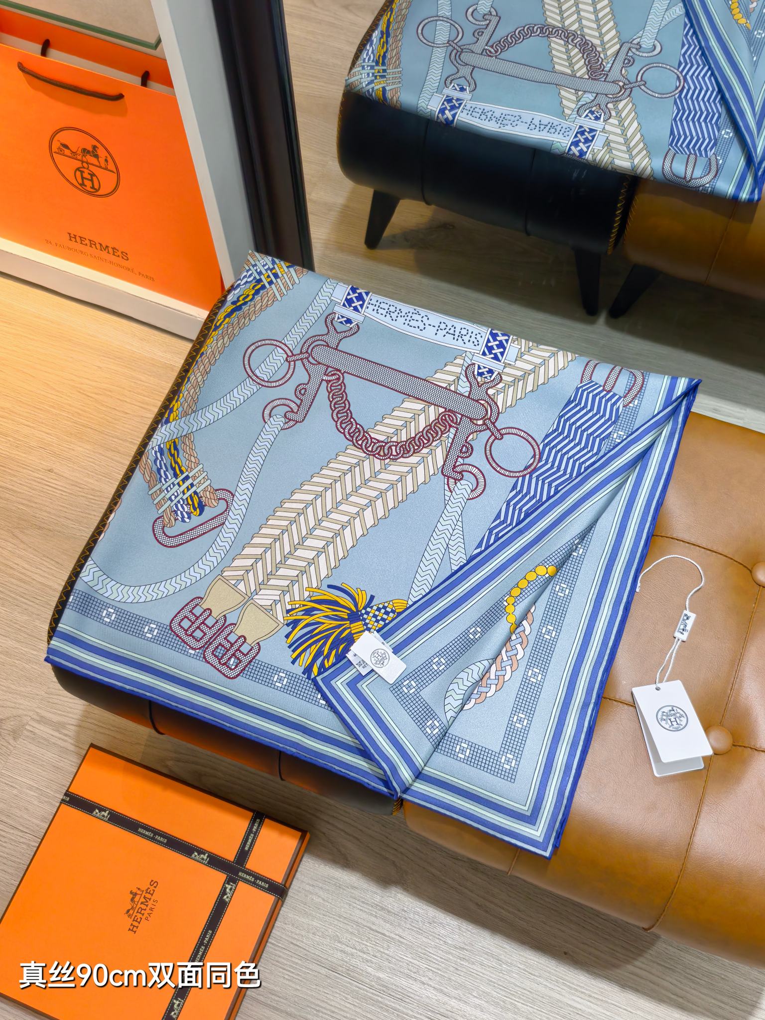 Cheap Hermes Cashmere scarf in 218498, $45 USD- [IB218498] - Replica Hermes Cashmere scarf