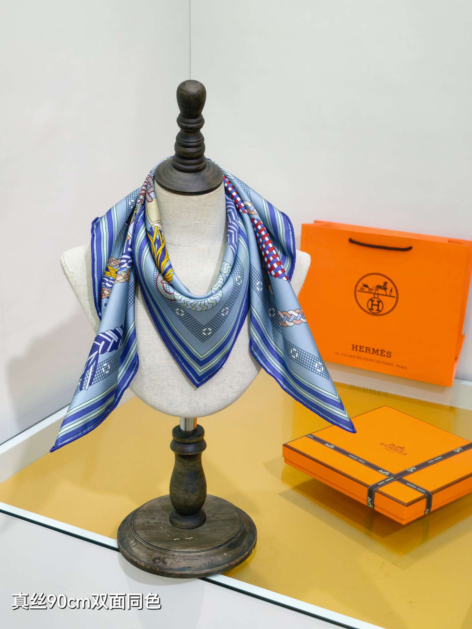 Cheap Hermes Cashmere scarf in 218498, $45 USD- [IB218498] - Replica Hermes Cashmere scarf