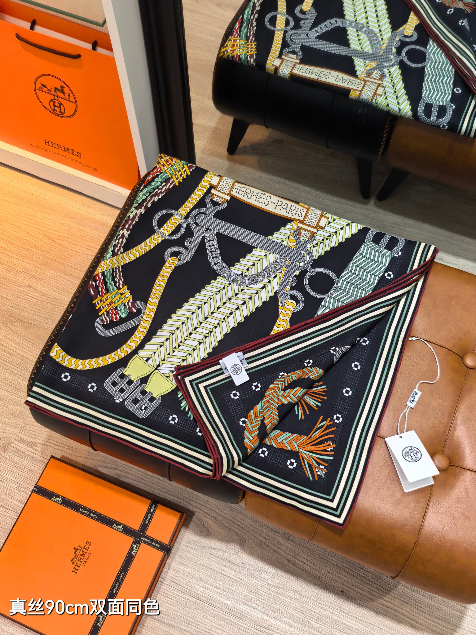 Cheap Hermes Cashmere scarf in 218499, $45 USD- [IB218499] - Replica Hermes Cashmere scarf