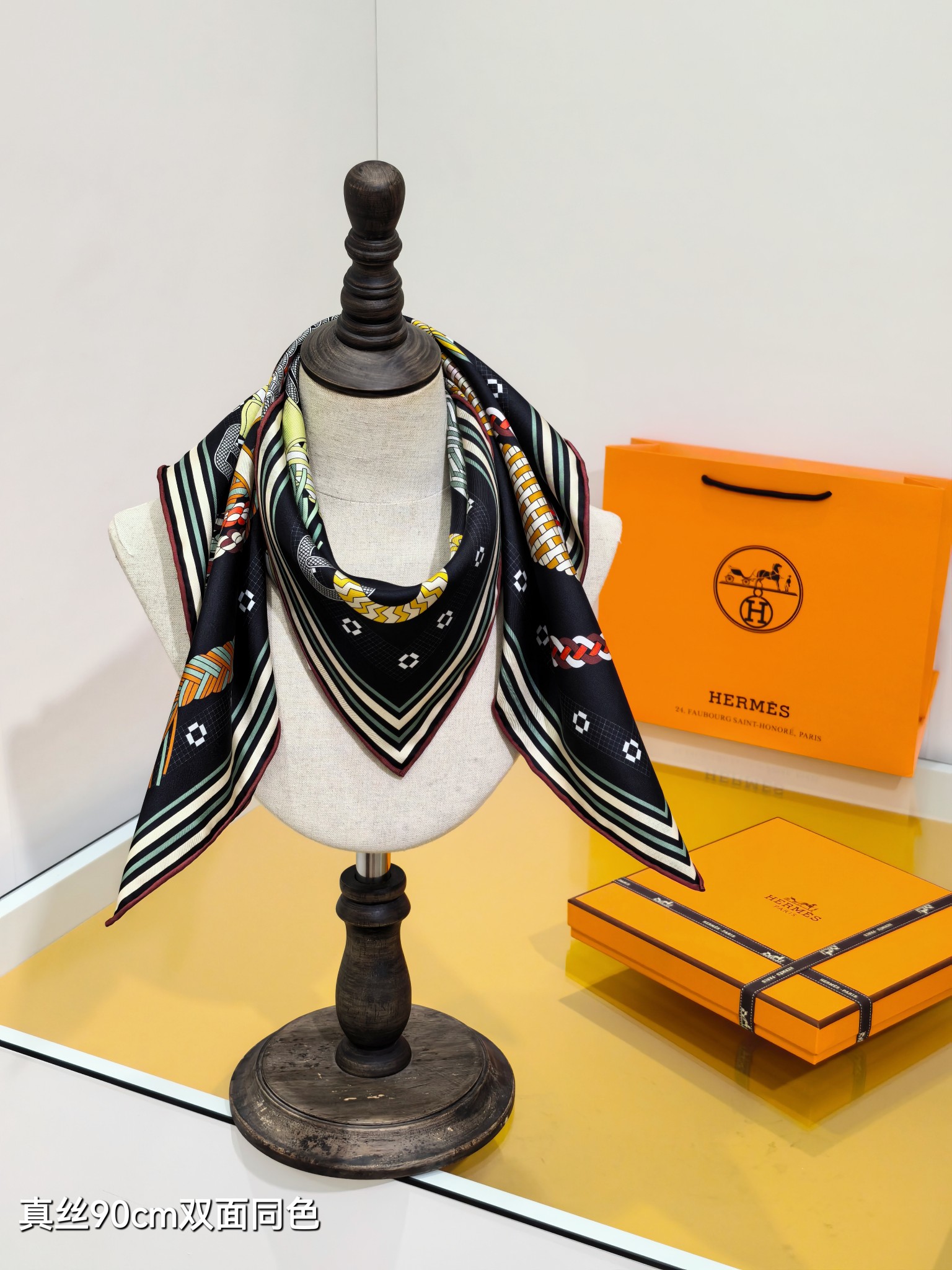 Cheap Hermes Cashmere scarf in 218499, $45 USD- [IB218499] - Replica Hermes Cashmere scarf