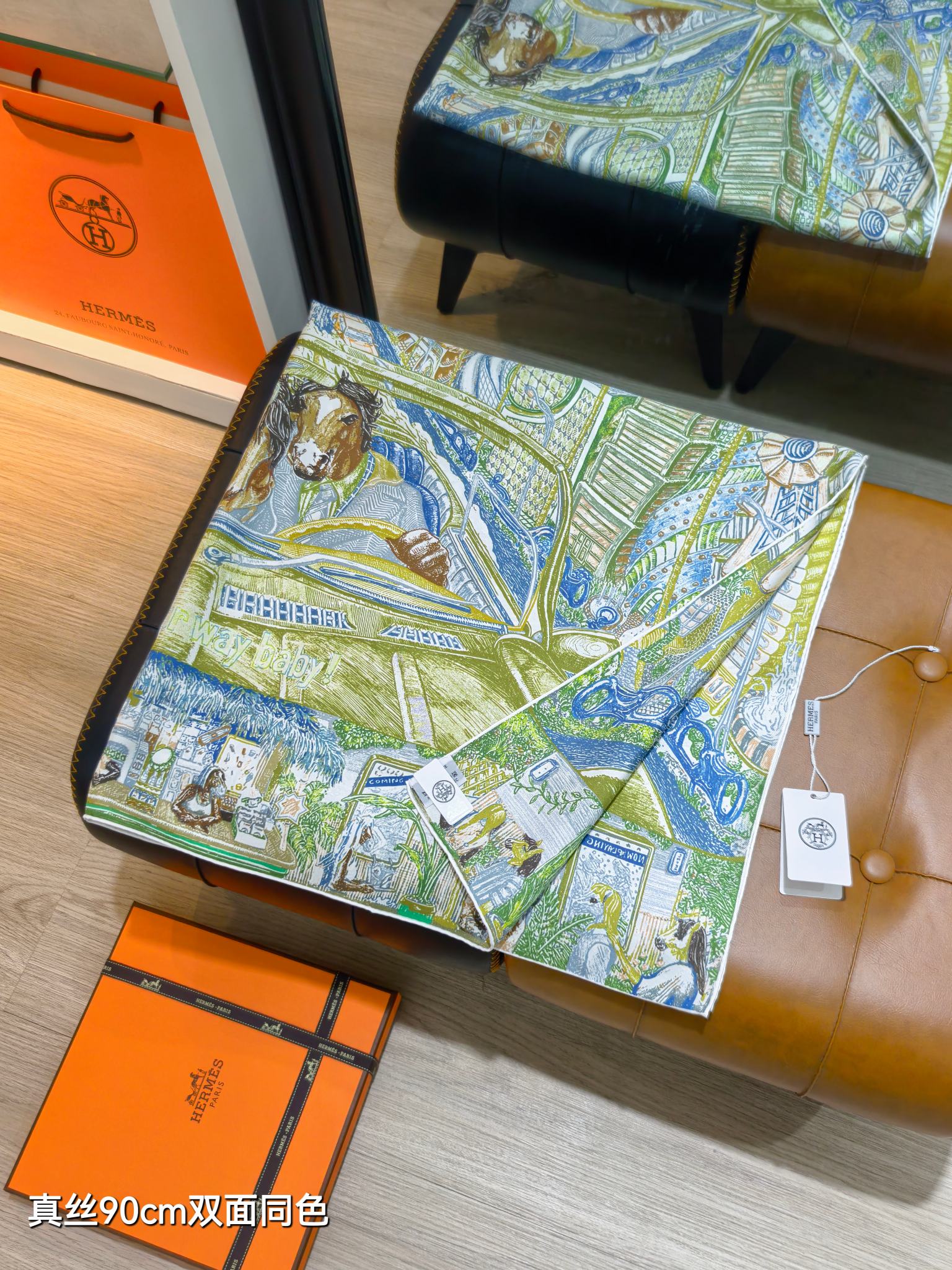 Cheap Hermes Cashmere scarf in 218501, $55 USD- [IB218501] - Replica Hermes Cashmere scarf