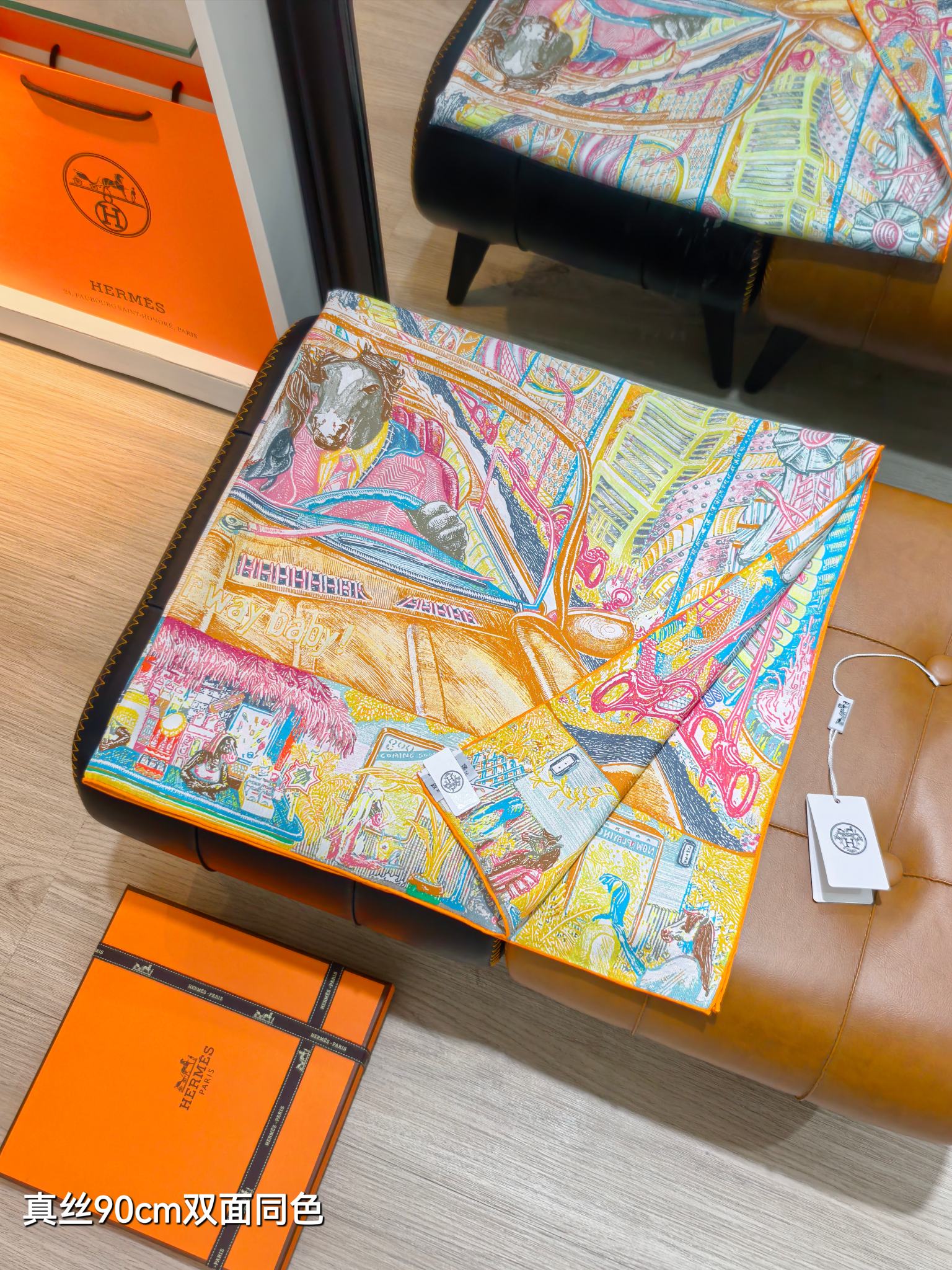 Cheap Hermes Cashmere scarf in 218502, $55 USD- [IB218502] - Replica Hermes Cashmere scarf