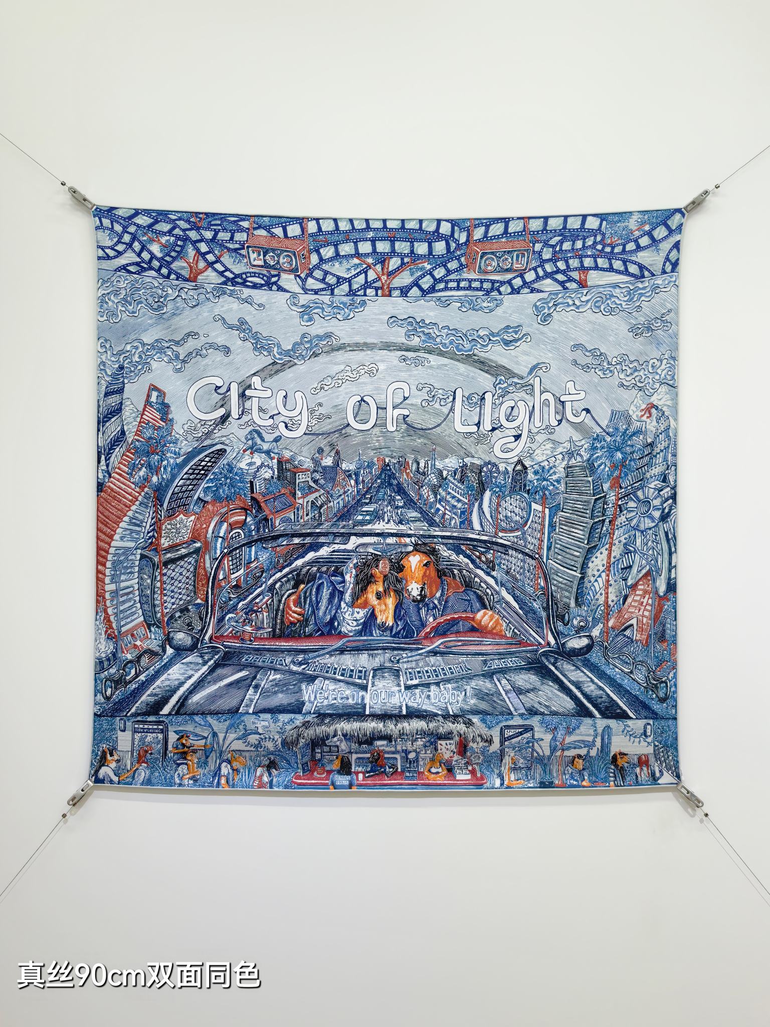 Cheap Hermes Cashmere scarf in 218504, $55 USD- [IB218504] - Replica Hermes Cashmere scarf