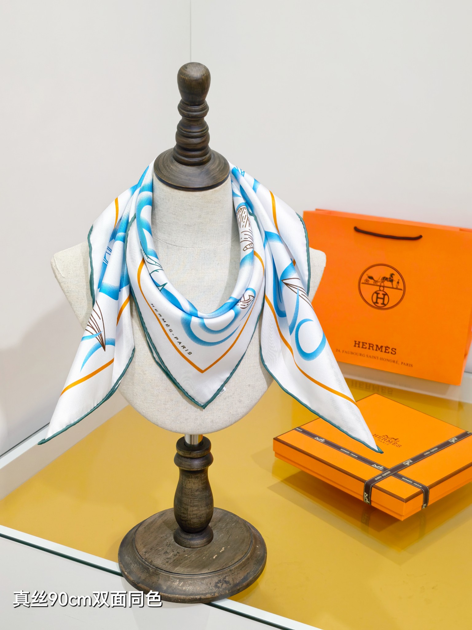 Cheap Hermes Cashmere scarf in 218506, $45 USD- [IB218506] - Replica Hermes Cashmere scarf