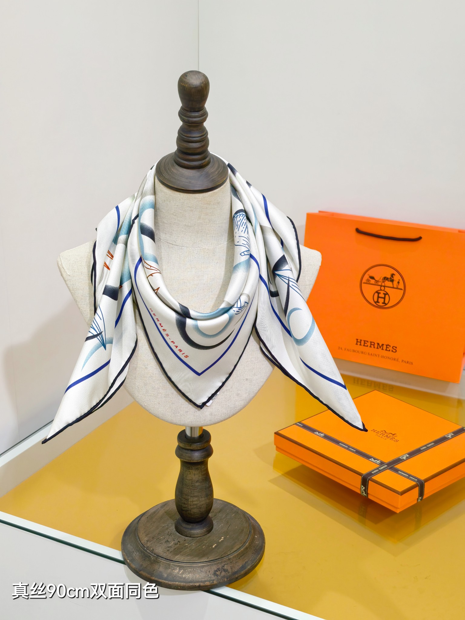 Cheap Hermes Cashmere scarf in 218507, $45 USD- [IB218507] - Replica Hermes Cashmere scarf