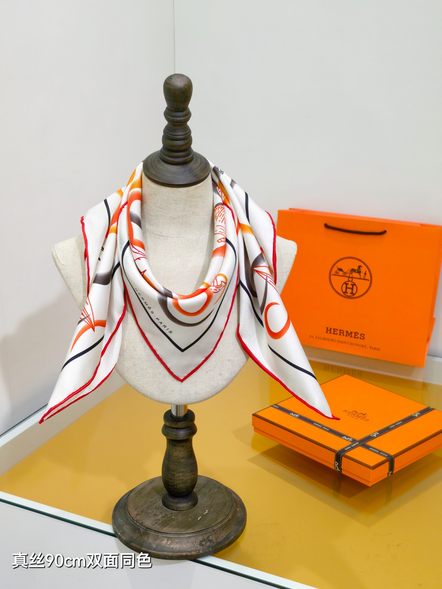 Cheap Hermes Cashmere scarf in 218508, $45 USD- [IB218508] - Replica Hermes Cashmere scarf