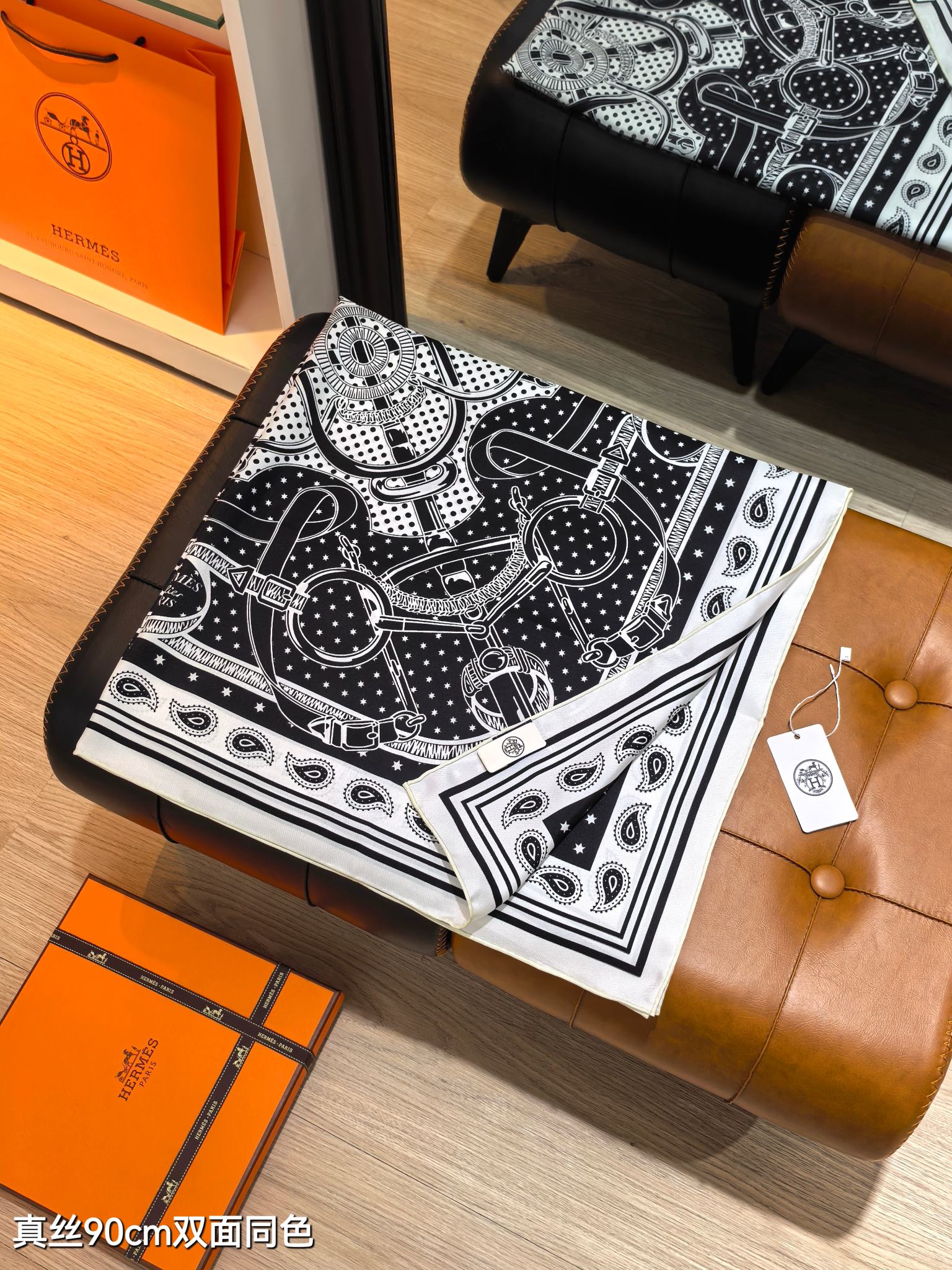 Cheap Hermes Cashmere scarf in 218510, $50 USD- [IB218510] - Replica Hermes Cashmere scarf
